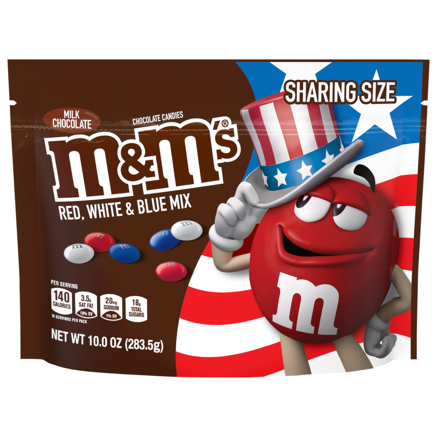 M&M's Chocolate Candies, Peanut, Red, White & Blue Mix, Party Size - 38.0 oz