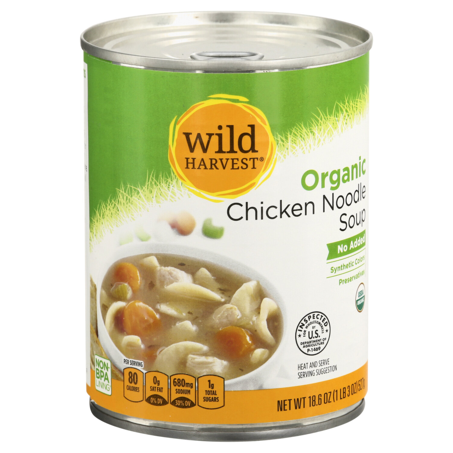 Great Value Organic Chicken Noodle Soup, 18.6 oz