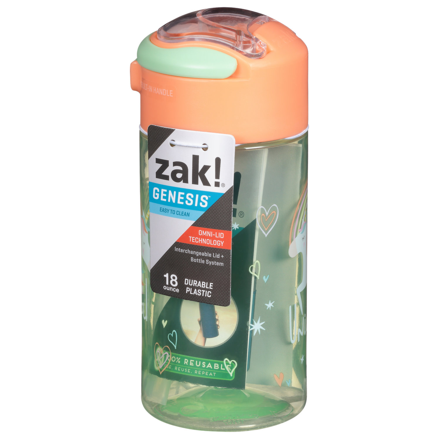 ZAK! Space Flex Water Bottle, 18 Oz.