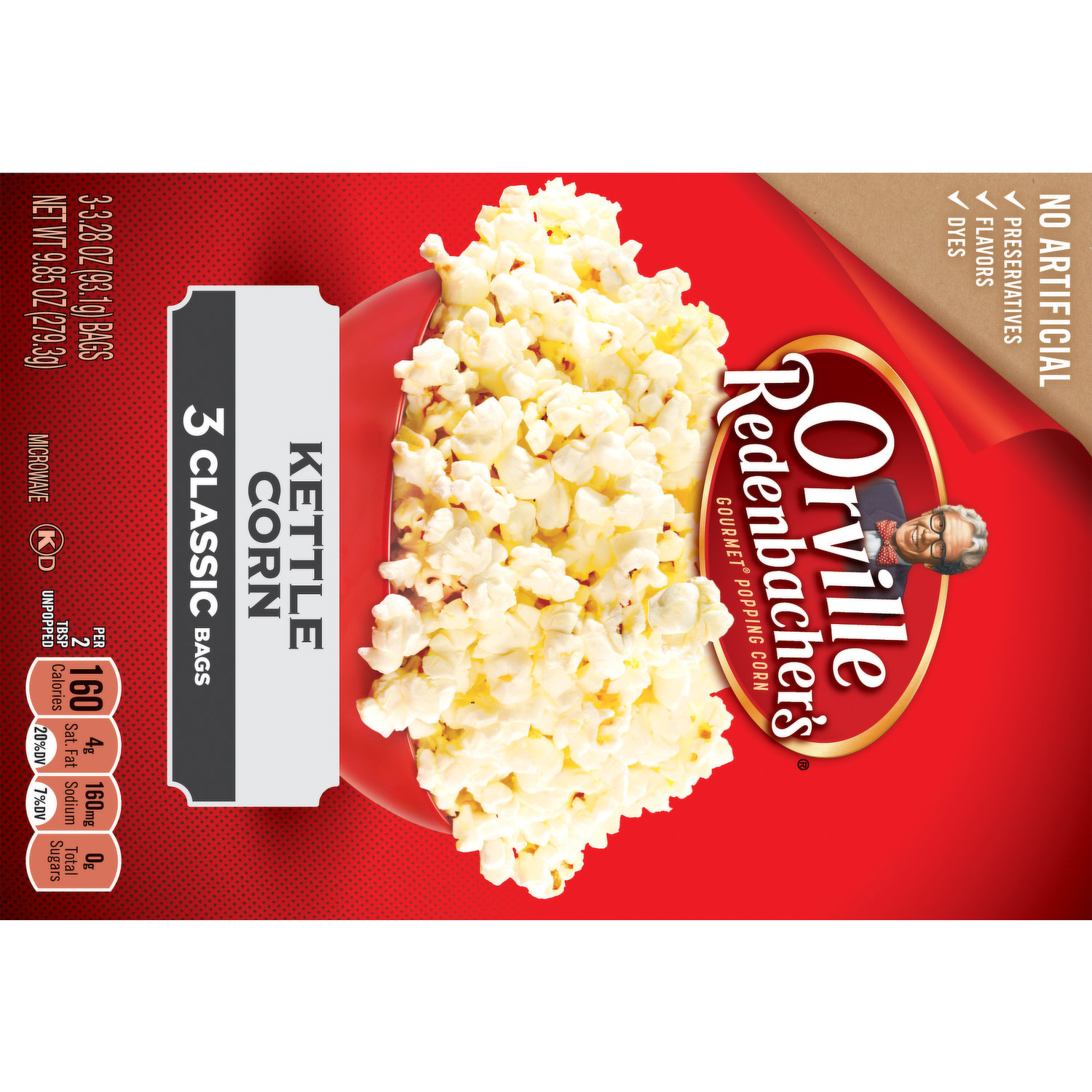 Orville Redenbacher's Kettle Corn Microwave Popcorn, 3 Each