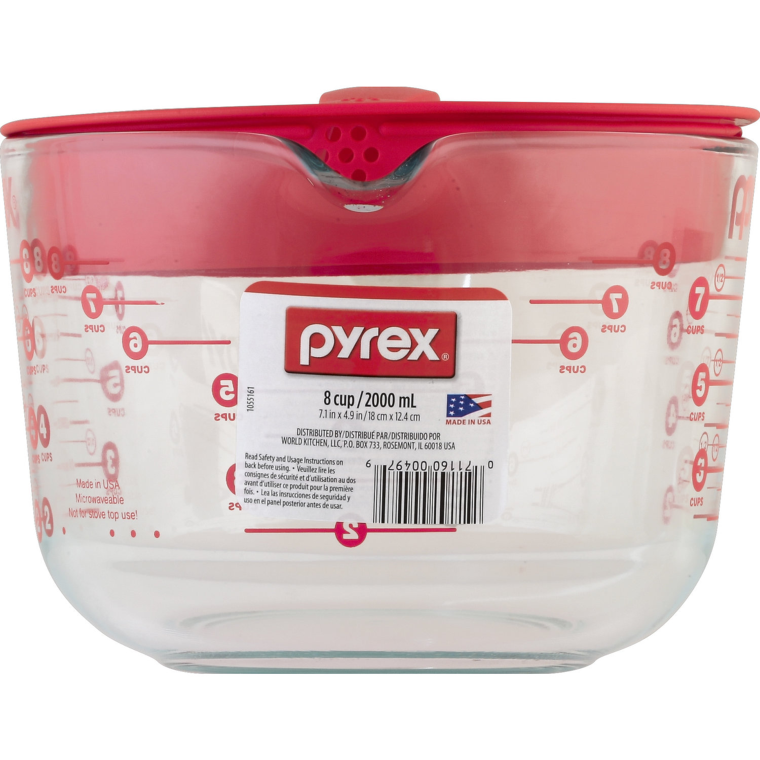 Pyrex 8-Cup Measuring Cup with Lid