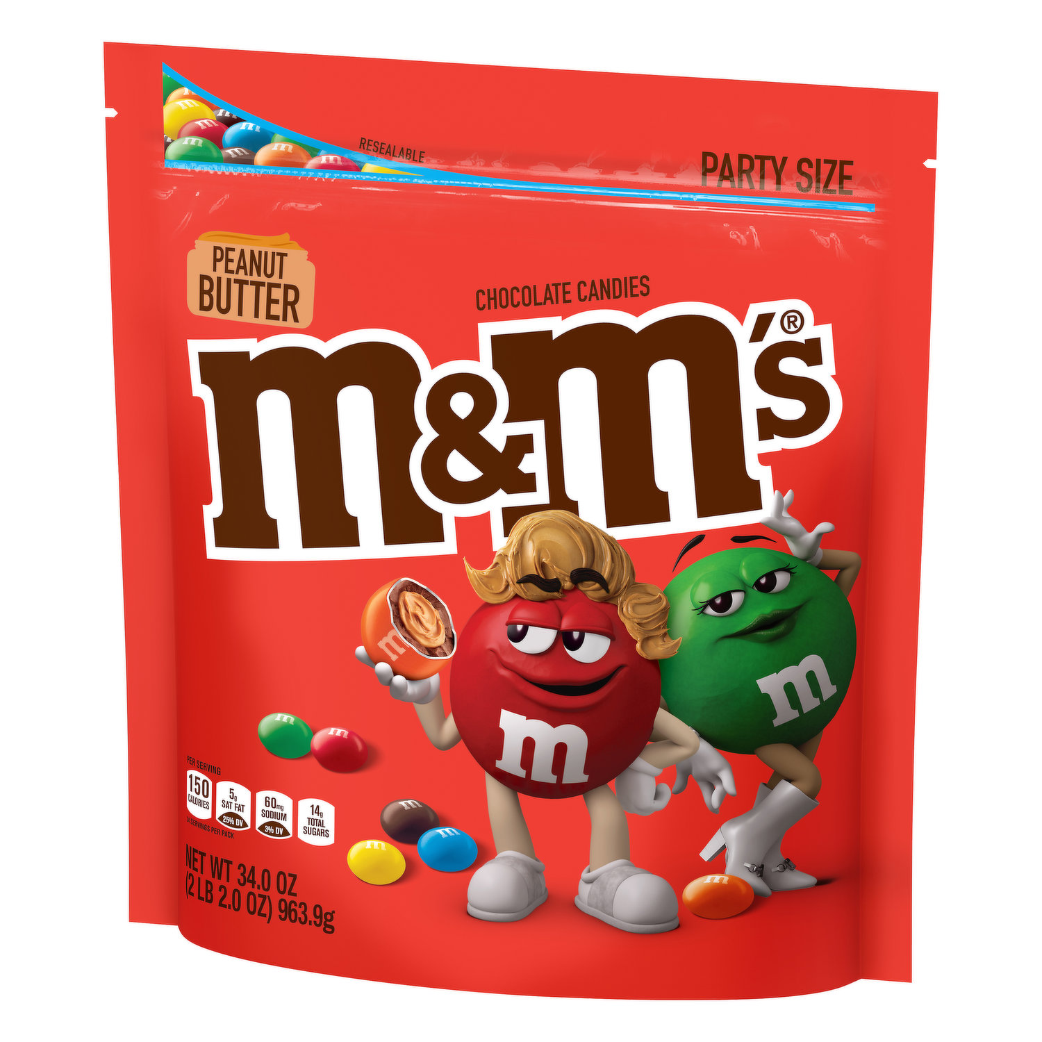 M&M's Peanut Butter Milk Chocolate Candies, Party Size Share Bag