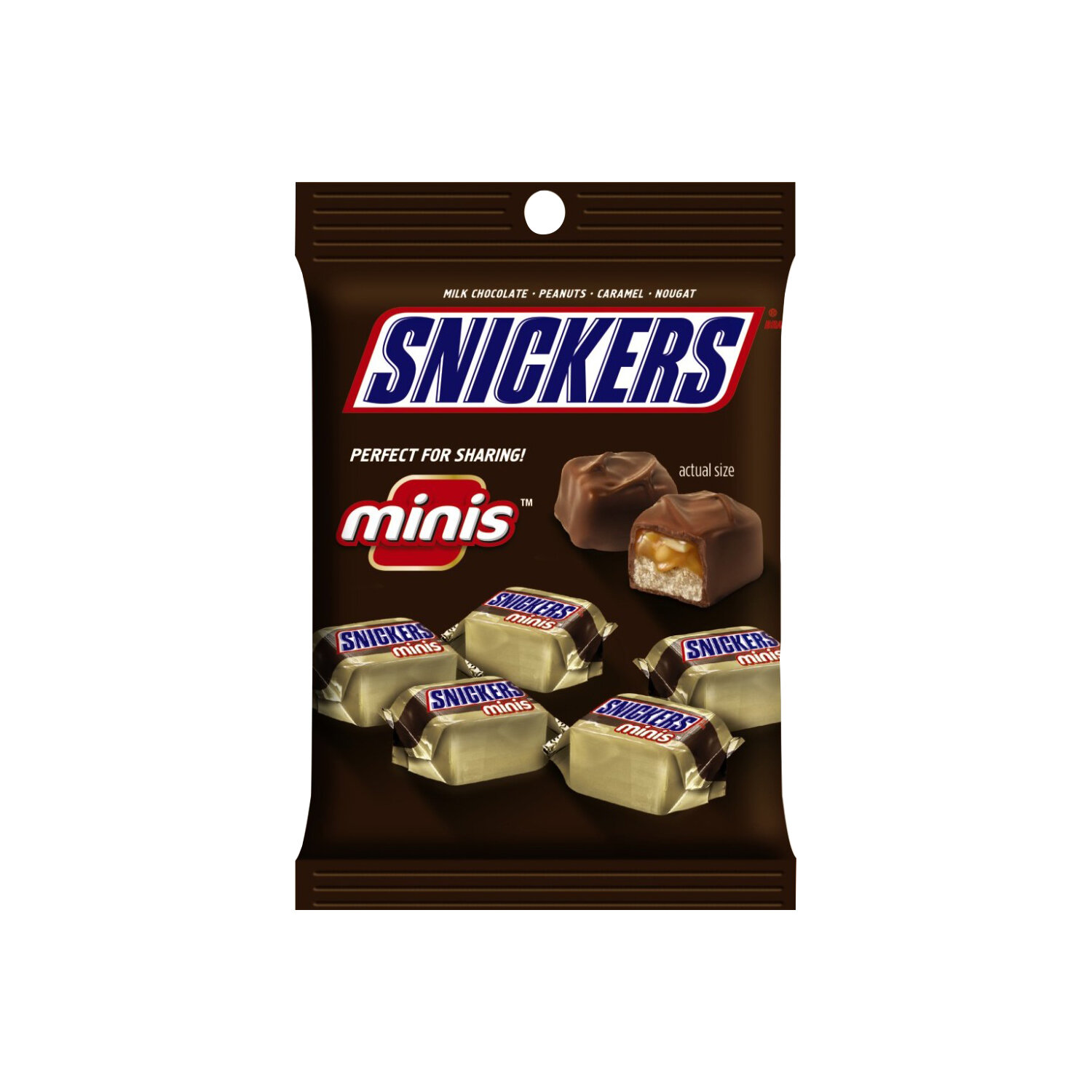 Snickers Minis Peanuts/Caramel/Nougat Milk Chocolate 10.48 Oz, Bite, Snack  & Fun Size Candy Bars