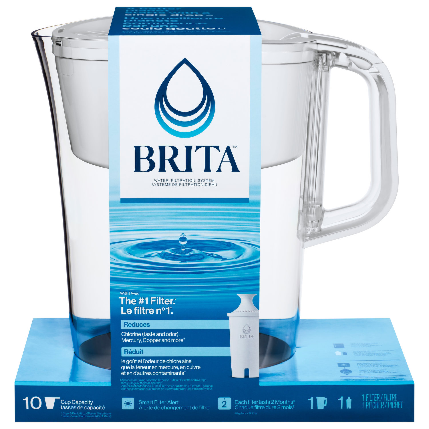 Brita Bottle with Water Filter 32-fl oz Stainless Steel Insulated Water  Bottle in the Water Bottles & Mugs department at