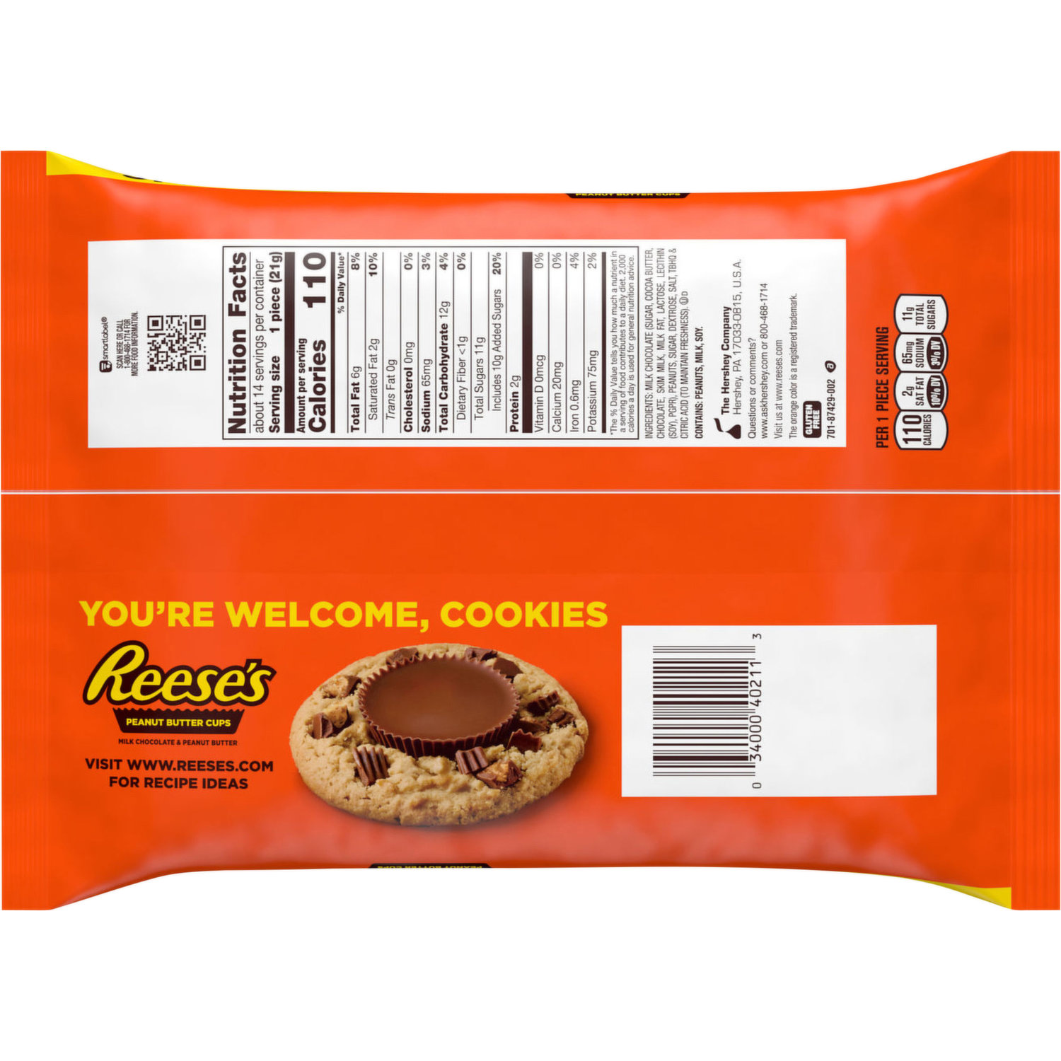 Reese's Peanut Butter Cups, 40 g (Pack of 72) : : Grocery