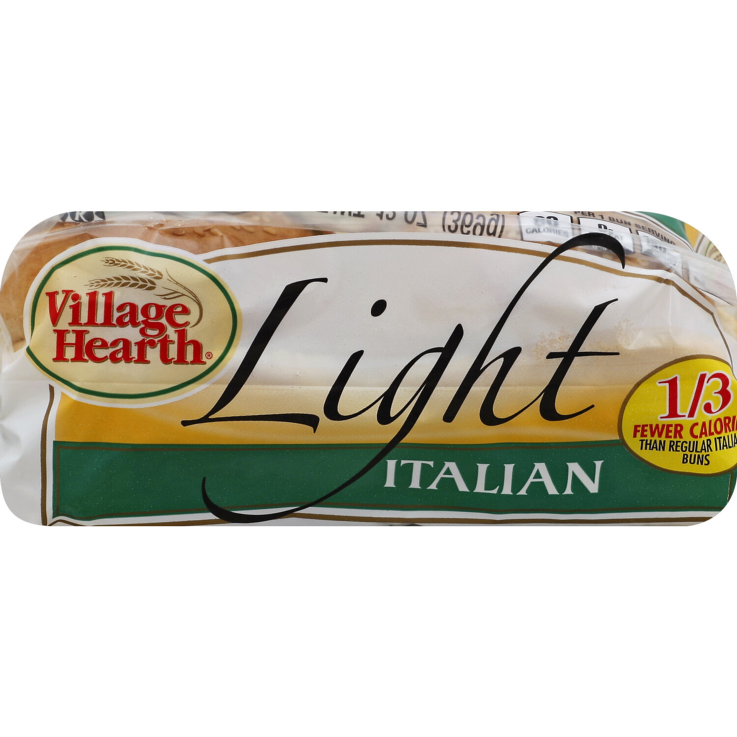 Village Hearth Hamburger Buns, Light, Italian