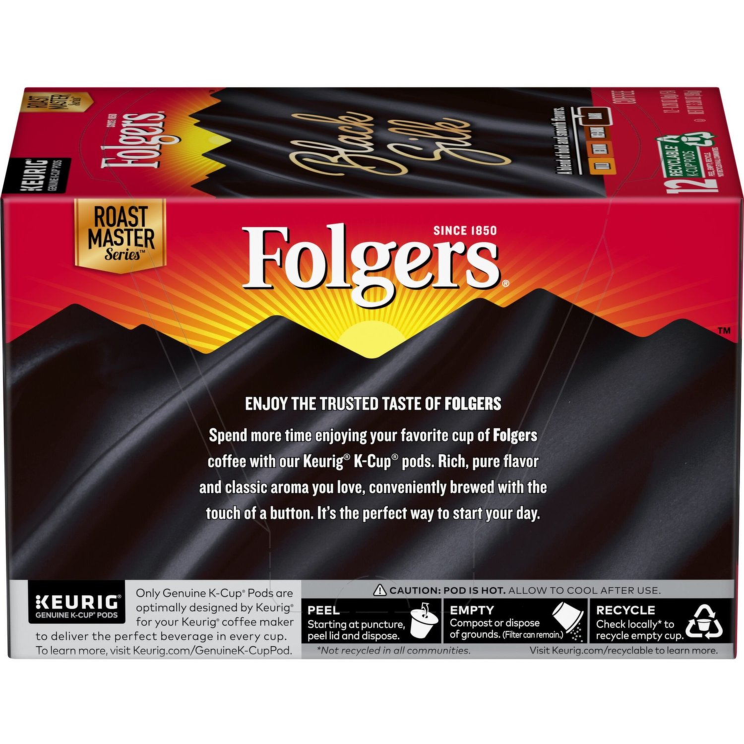 Folgers black silk coffee nutrition facts