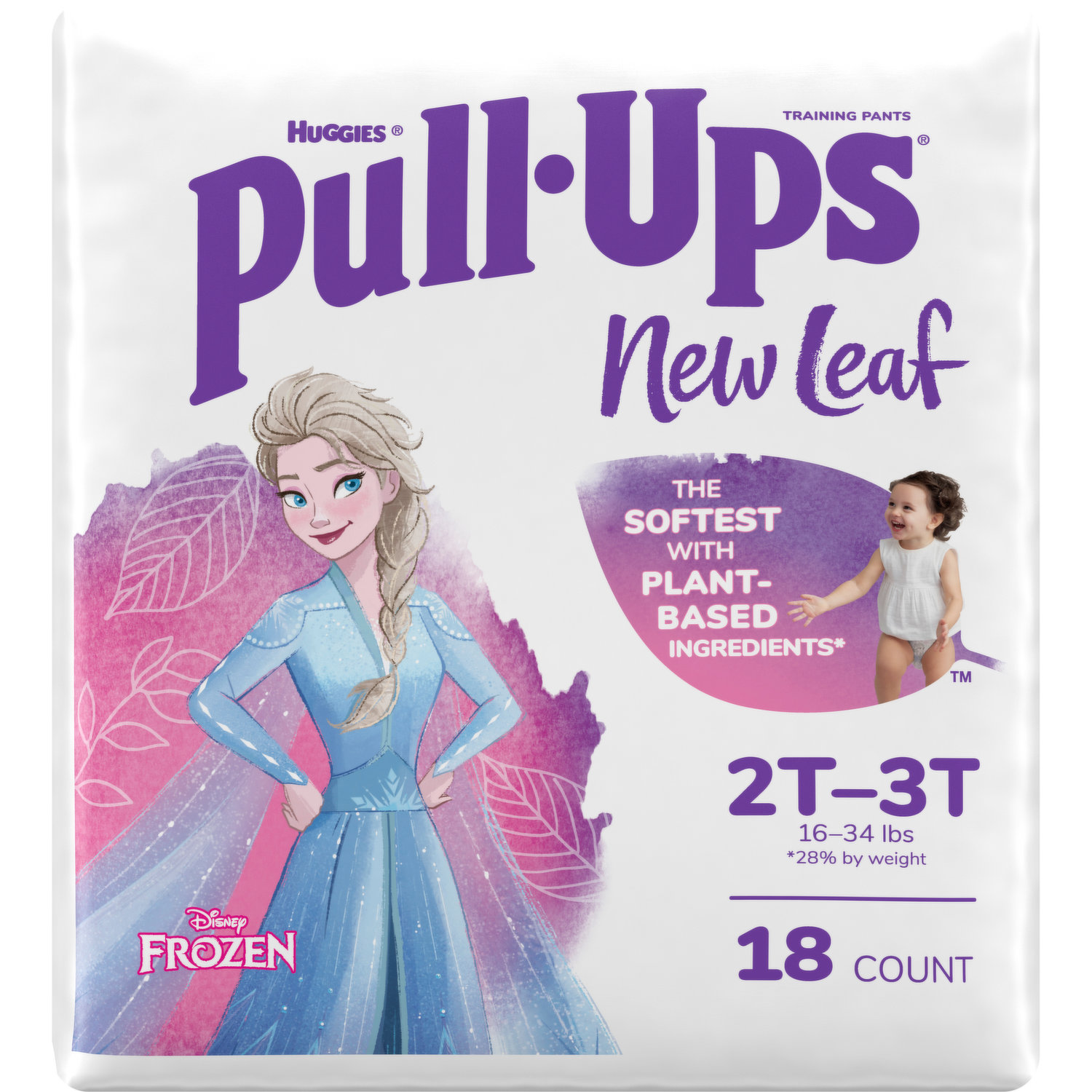 Pull-Ups Training Pants, Disney Frozen, 2T-3T (16-34 lb), 18 Each