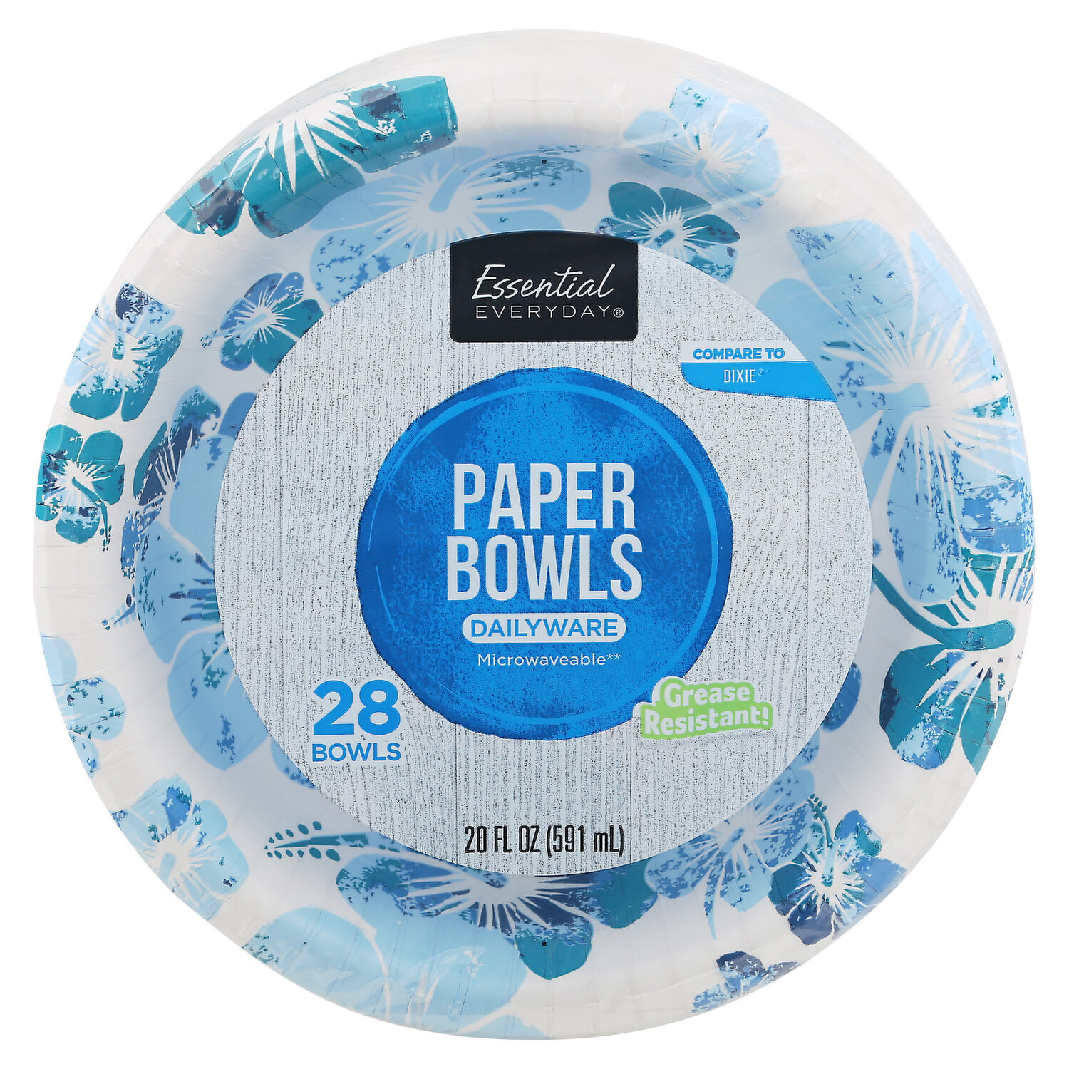 Pantry Essentials Paper Plates Microwave Safe 9 Inch Wrapper - 100 Count