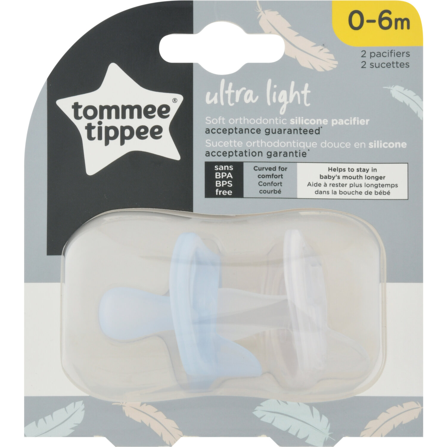 Chupete Tommee Tippee Ultra Light Silicona (6 - 18 M.) 2 unids