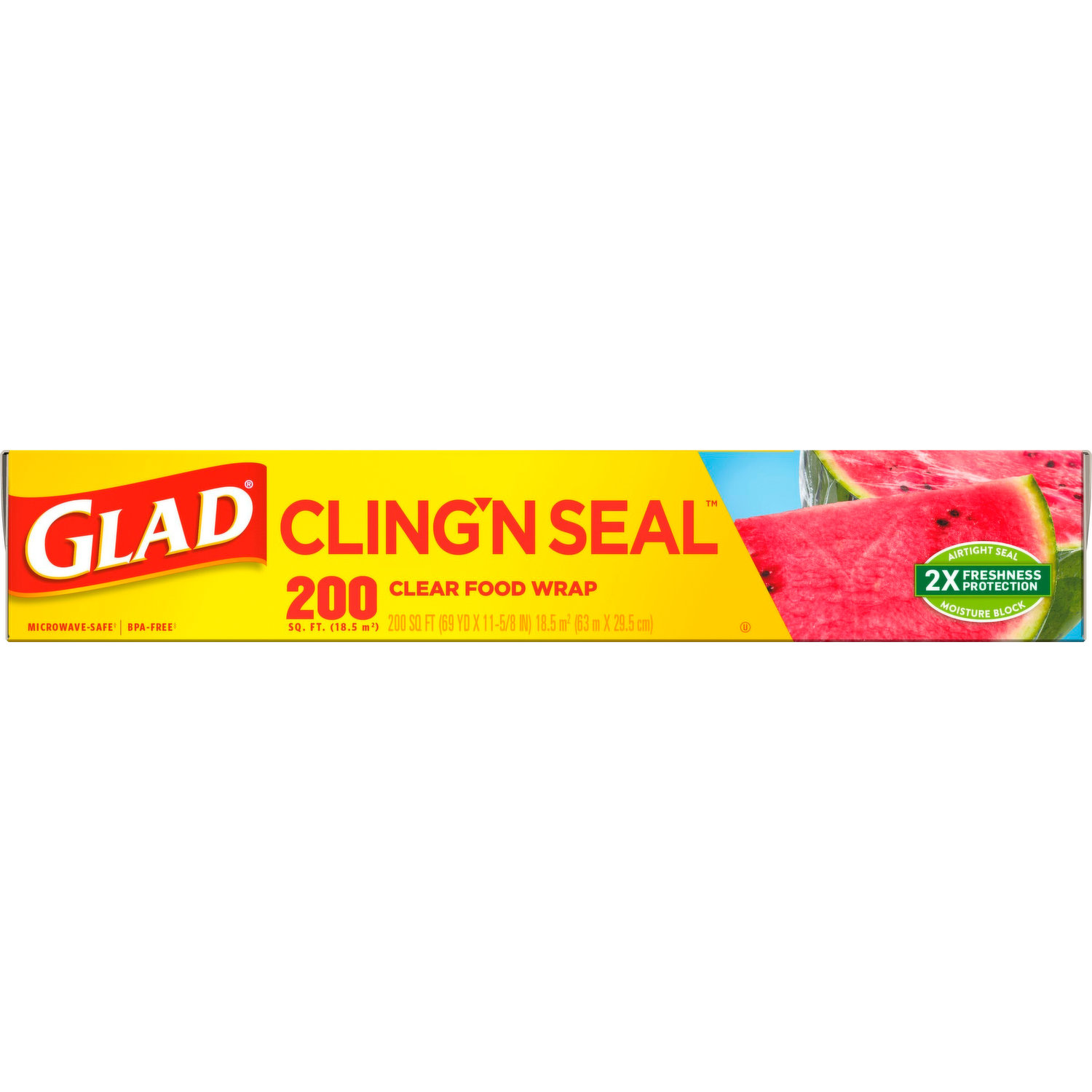 Glad Cling'n Seal 200 sq ft Clear Food Wrap