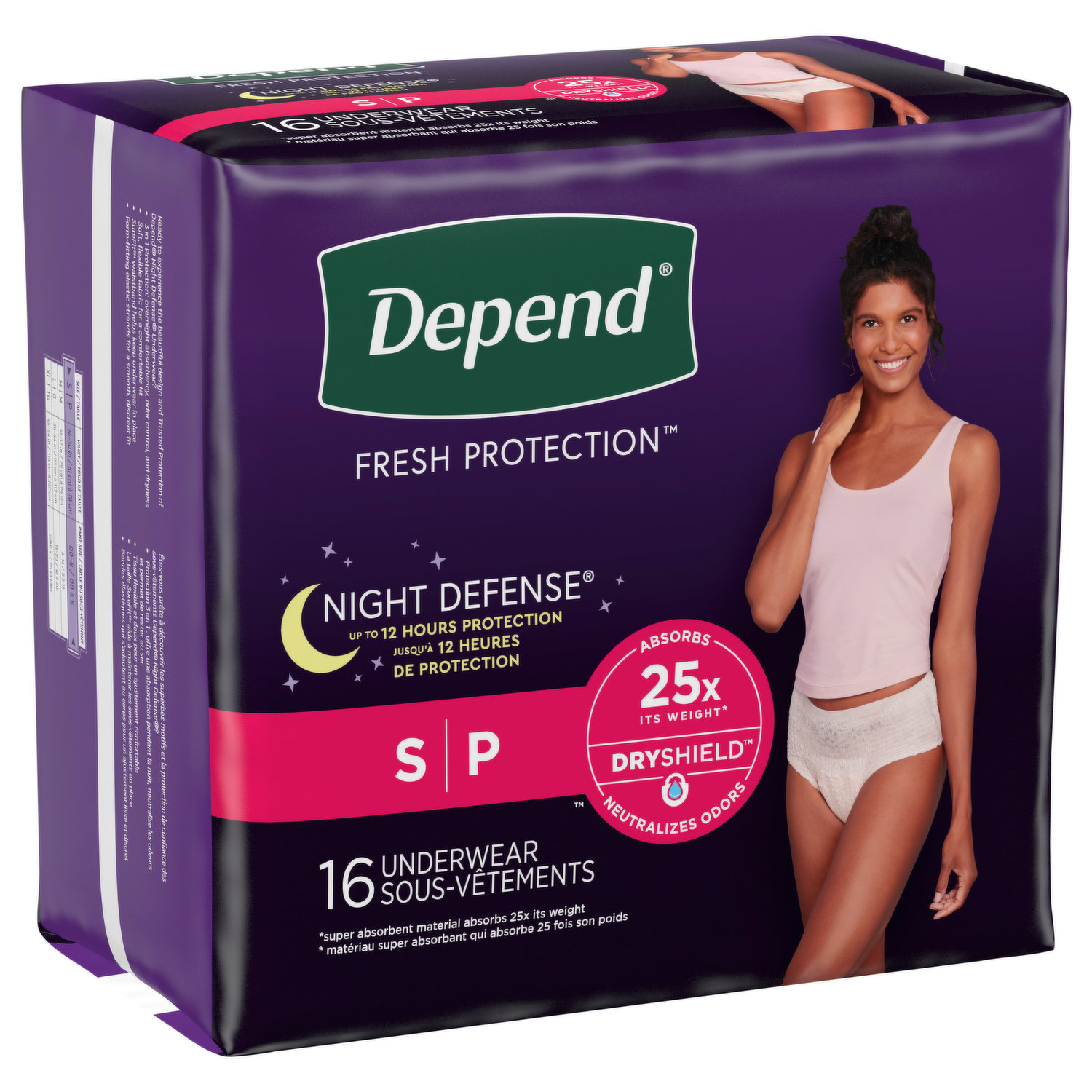 DEPEND UNDERWEAR WOMEN (ADULT PAMPERS, S, 17) – Fedlin Limited