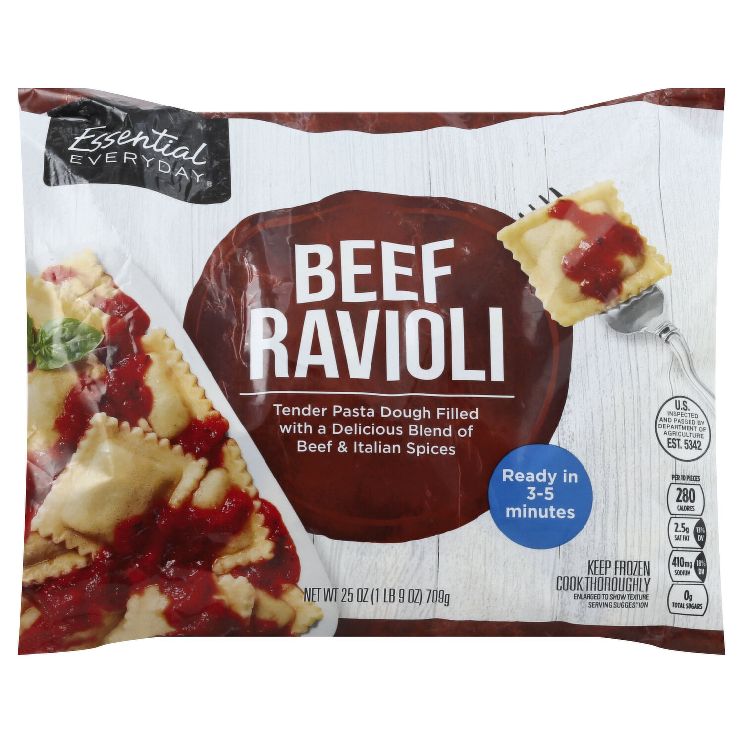 Pure beef ravioli Luce 800g