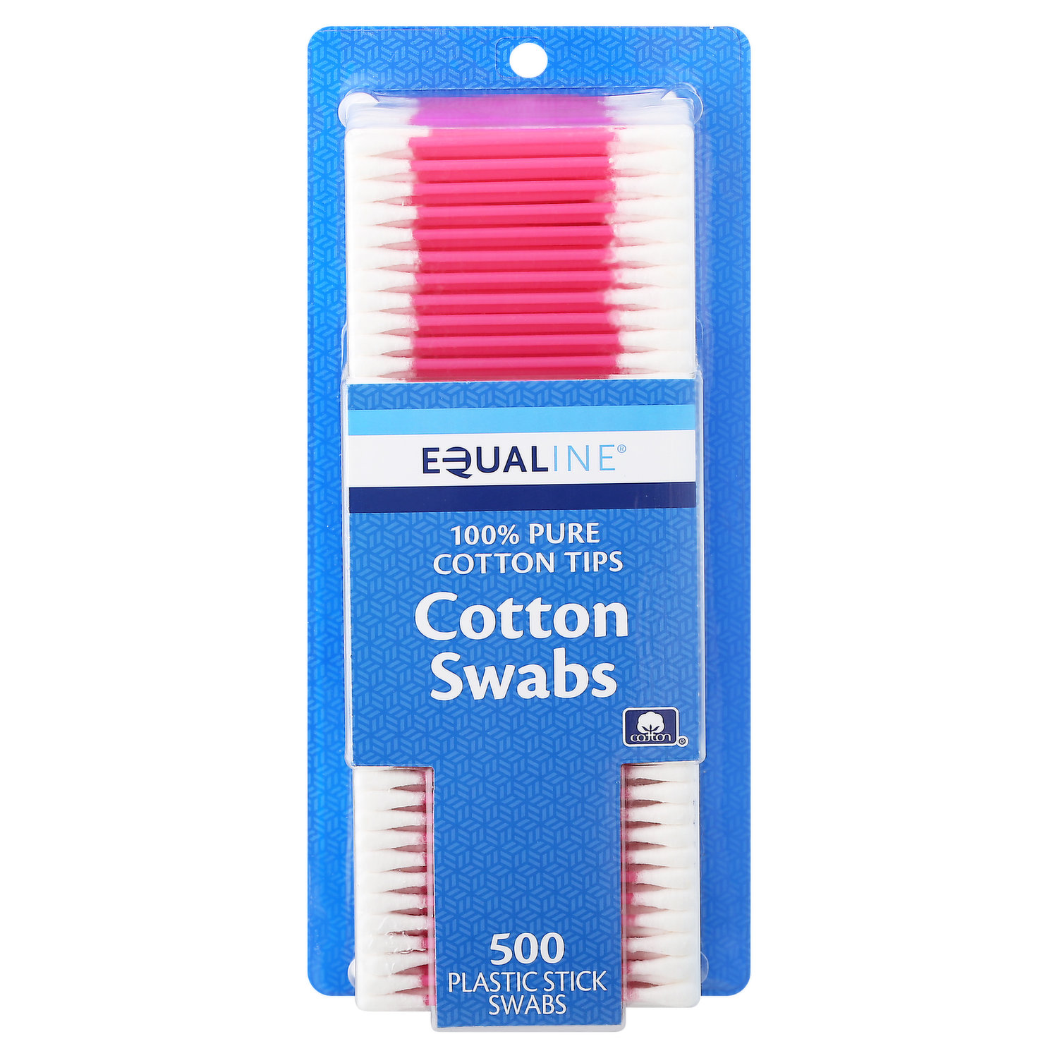 19510 Cotton Swabs Double Q Tip 3” - Plastic - White - Pink