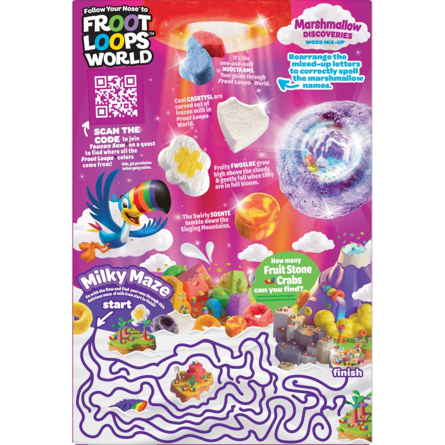 Froot Loops Cereal, Sweetened Multi-Grain, with Marshmallows