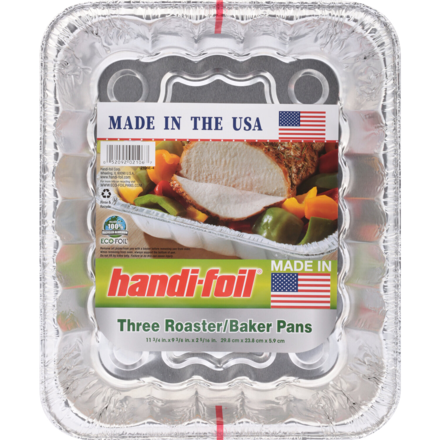 Handi-Foil Pans, with Grease Absorbing Liner, Healthy Roaster, Baker