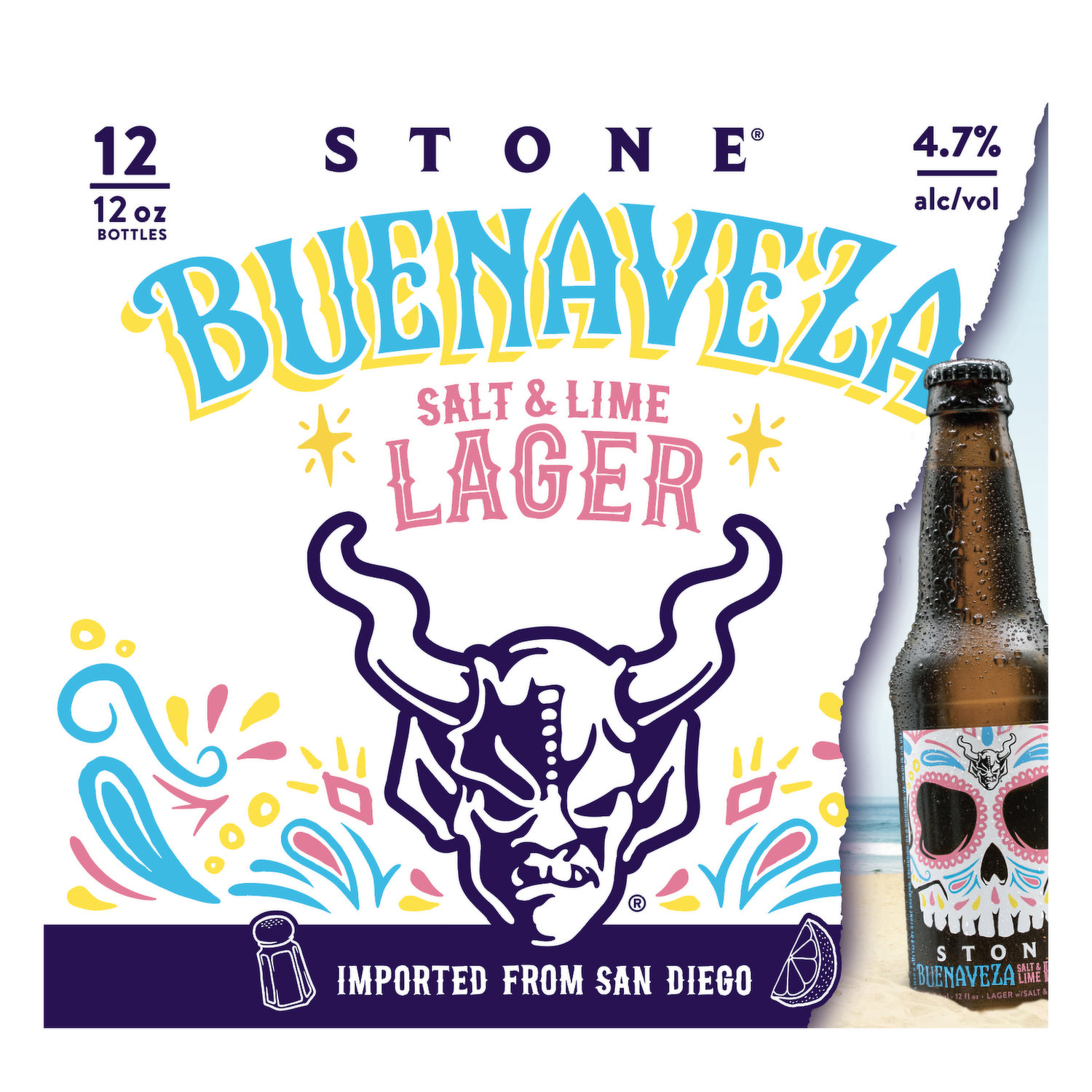 Stone Buenaveza Salt & Lime Lager Pint Glass