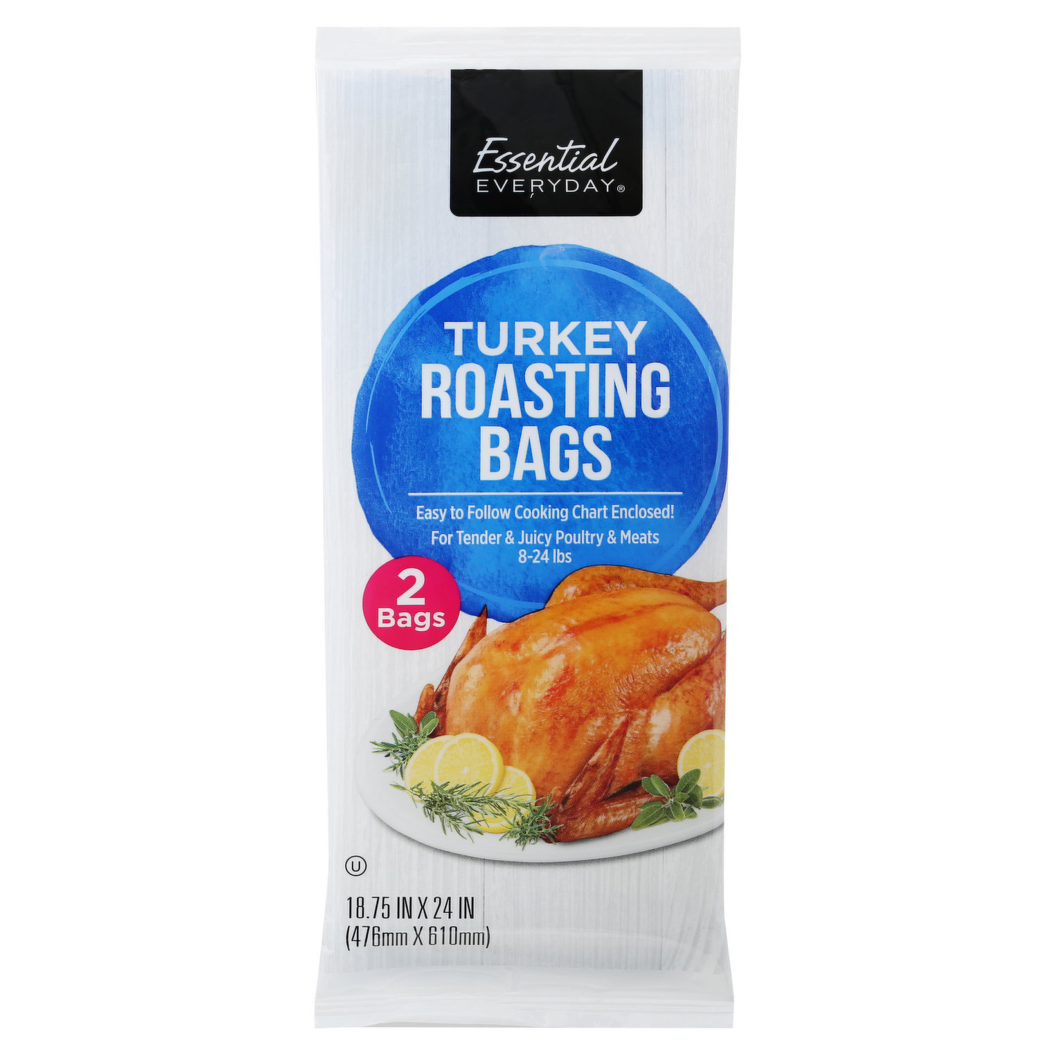2 XL Size 8-24 Pound Large Turkey Baking Bags - 1 Package Oven