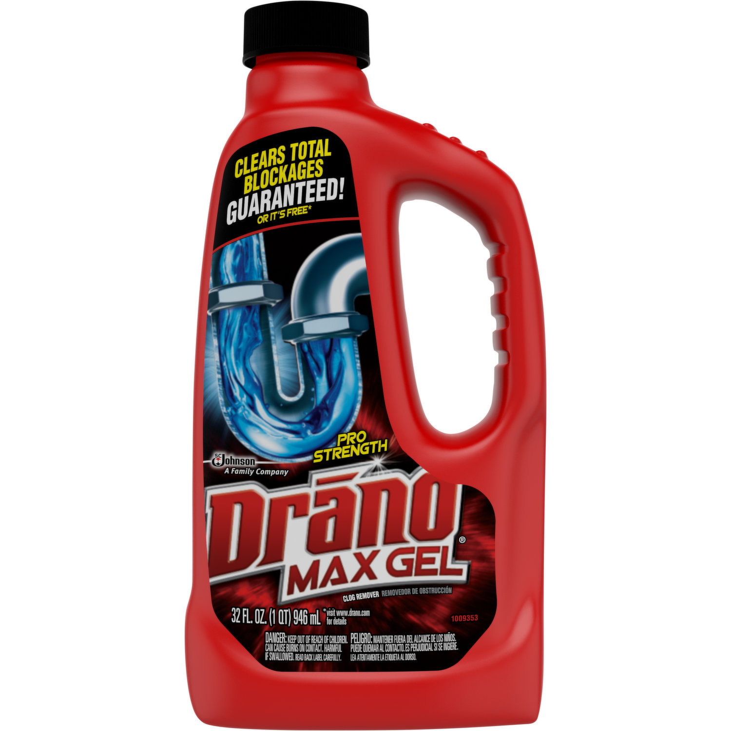 Drano® Pro Strength Max Gel Clog Remover Drain Cleaner, 32 fl oz