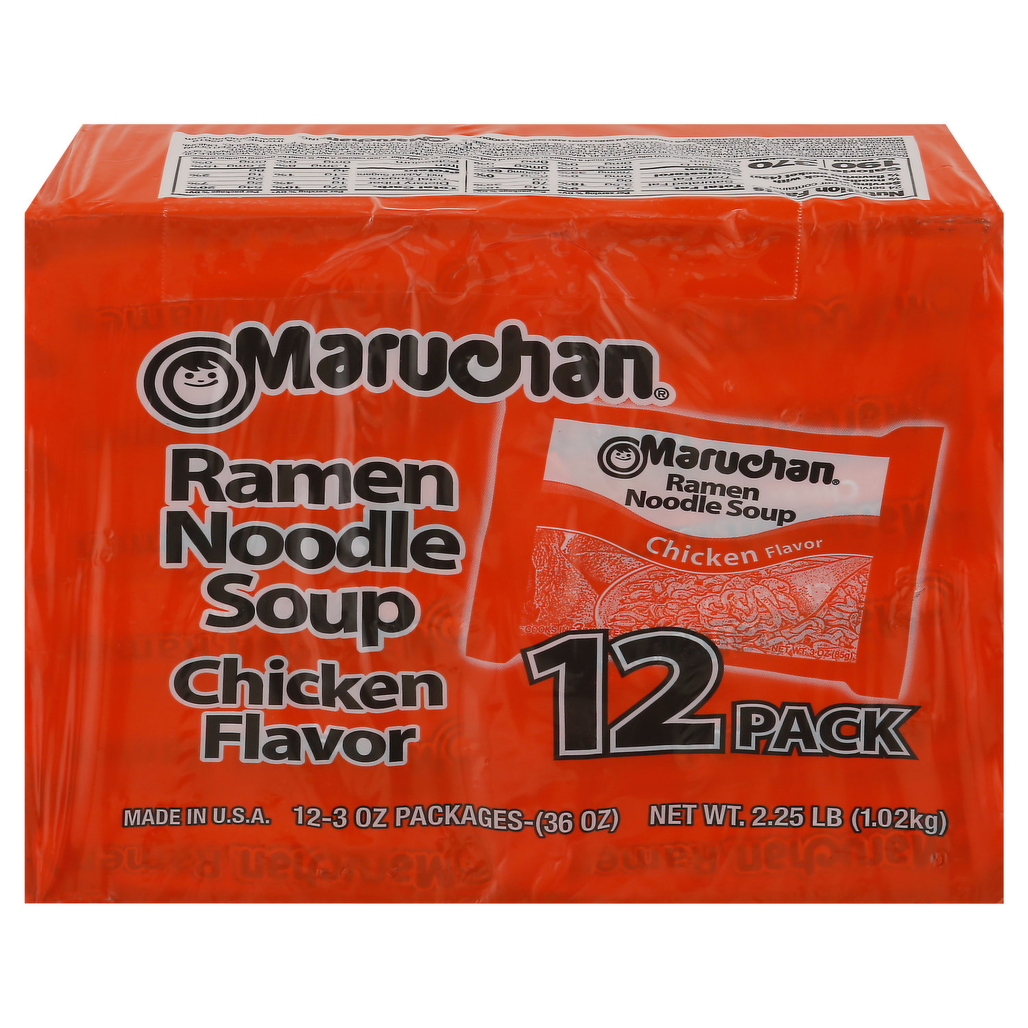 Maruchan Ramen Noodle Soup Variety Chicken Pork Shrimp Beef, Instant, Pack  of 24