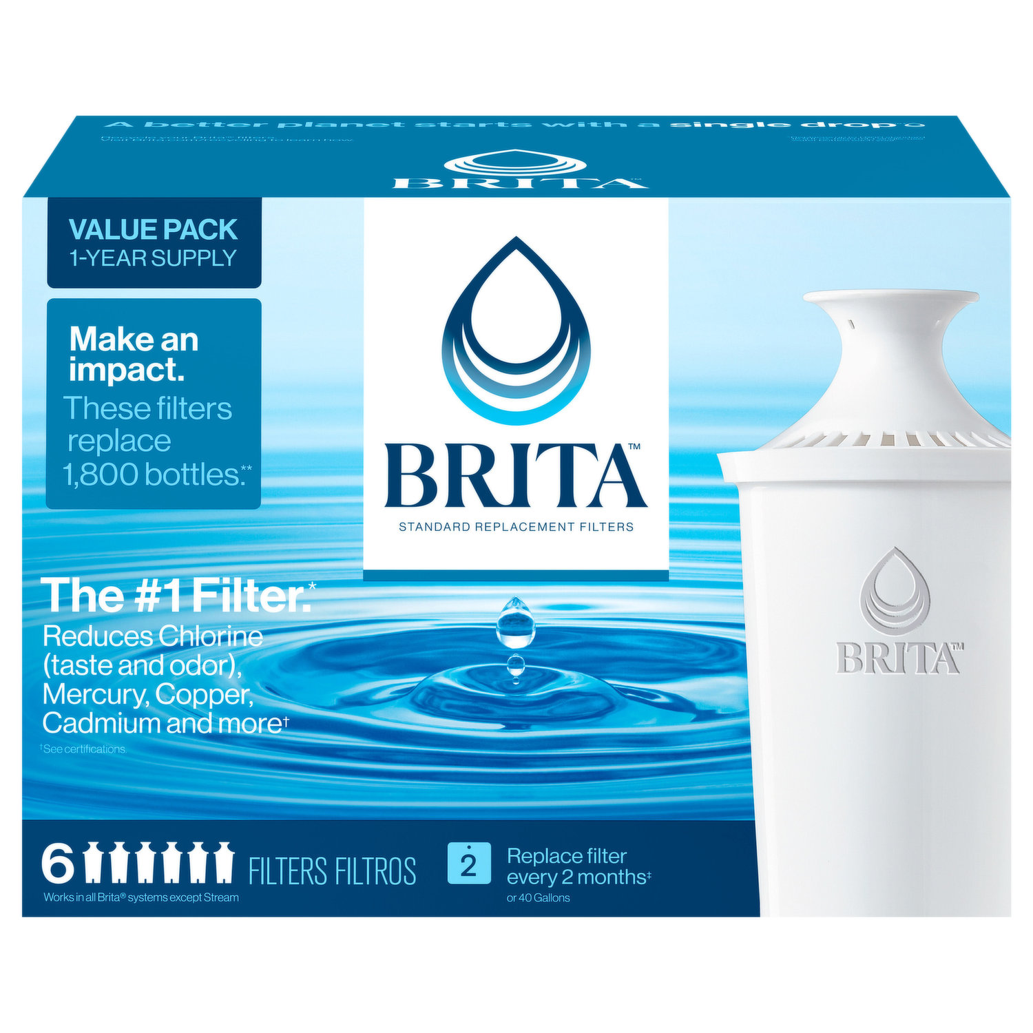 Brita Bottle with Water Filter 32-fl oz Stainless Steel Insulated Water  Bottle in the Water Bottles & Mugs department at