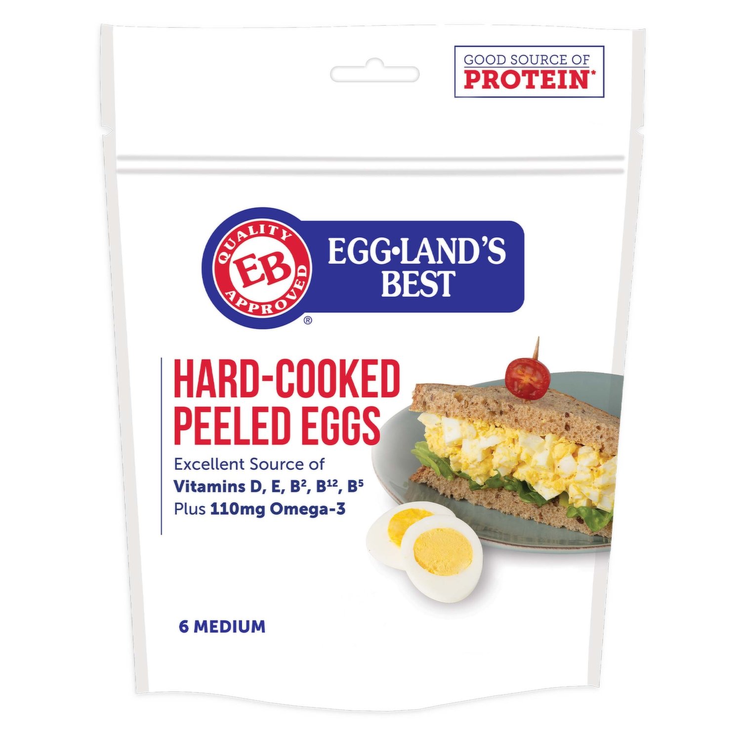 Hard Cooked Peeled Eggs, Eggland's Best Eggs