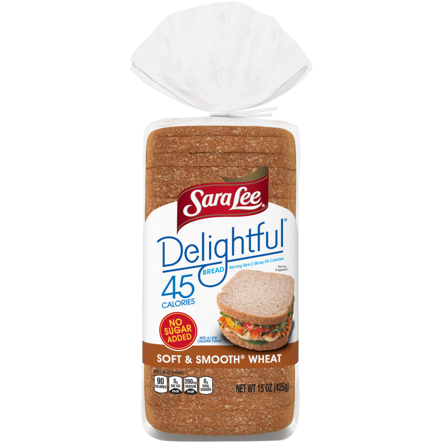 sara lee wheat bread nutrition label