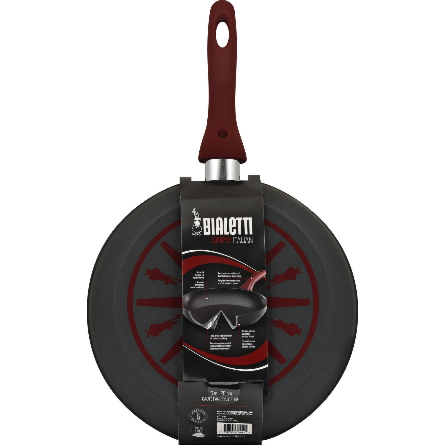  Bialetti Italian, 10, Non-Stick Saute Pan, 10 inch, Simply  Red: Home & Kitchen