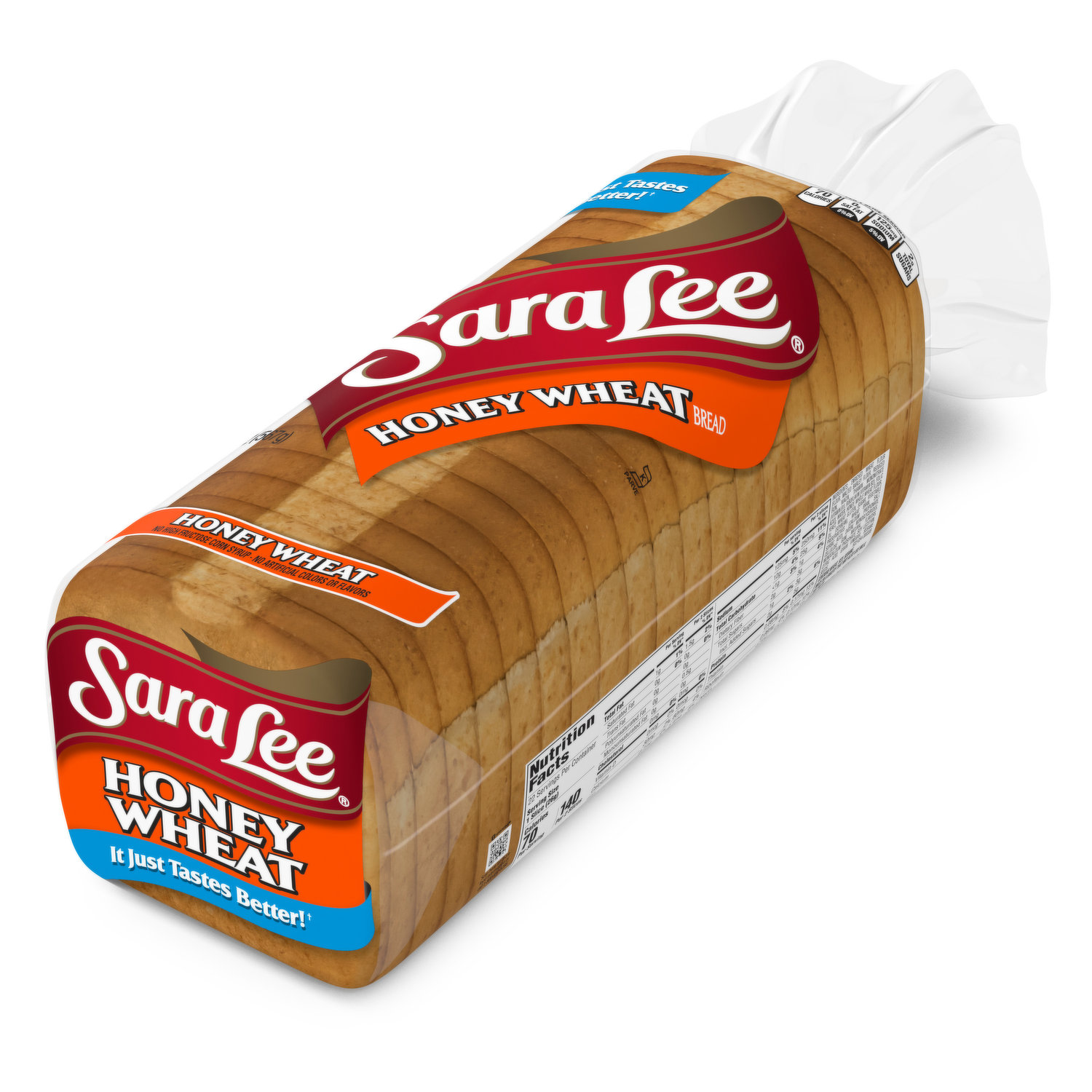 Honey Wheat Sliced Bread, 2 Pack