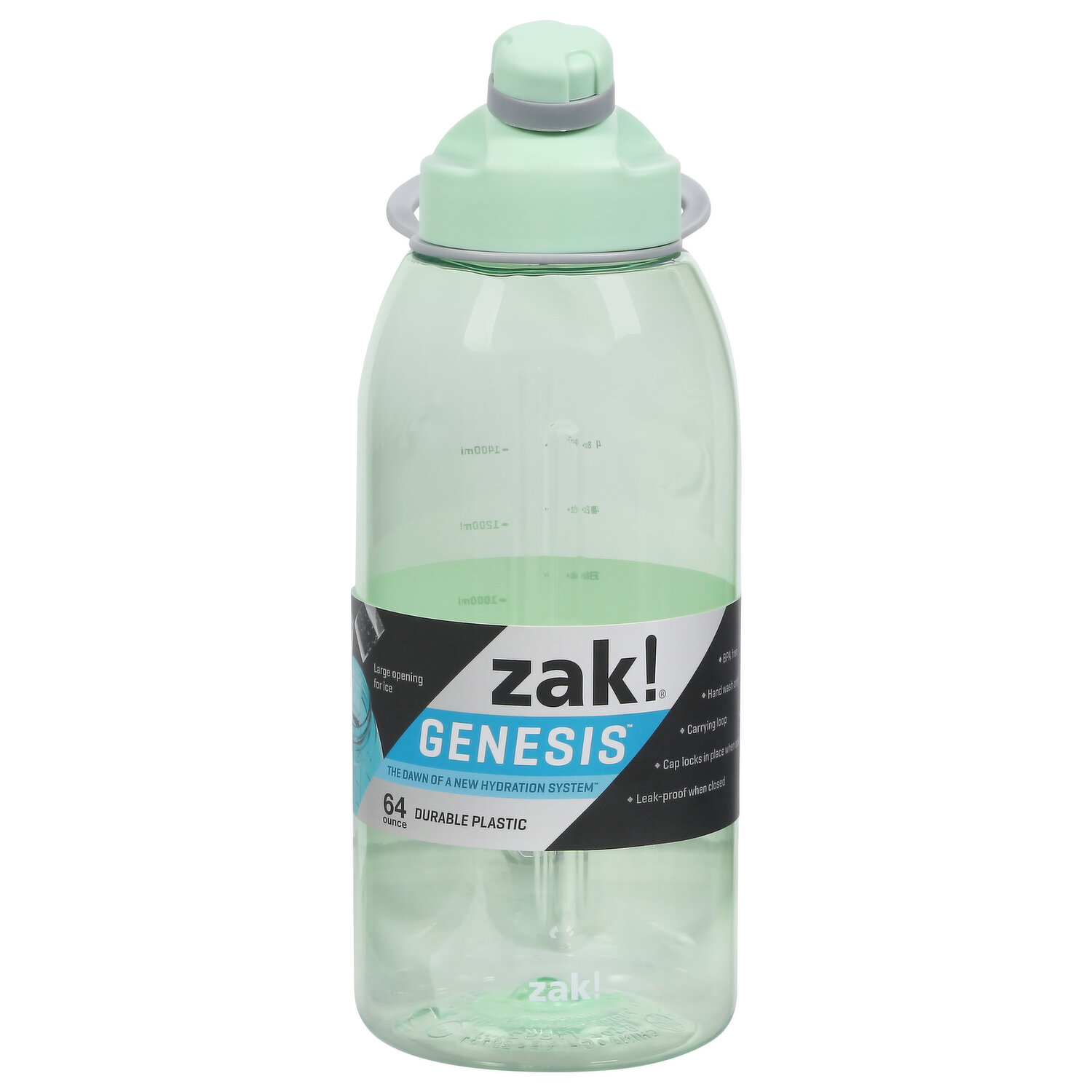 Zak! Water Bottle, Leak-Proof, 64 Ounce