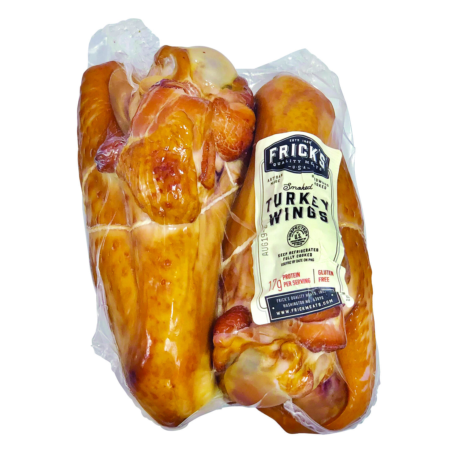 Frick's Quality Meats Smoked Turkey Wings, 2.5- 3.5 lb., 17g