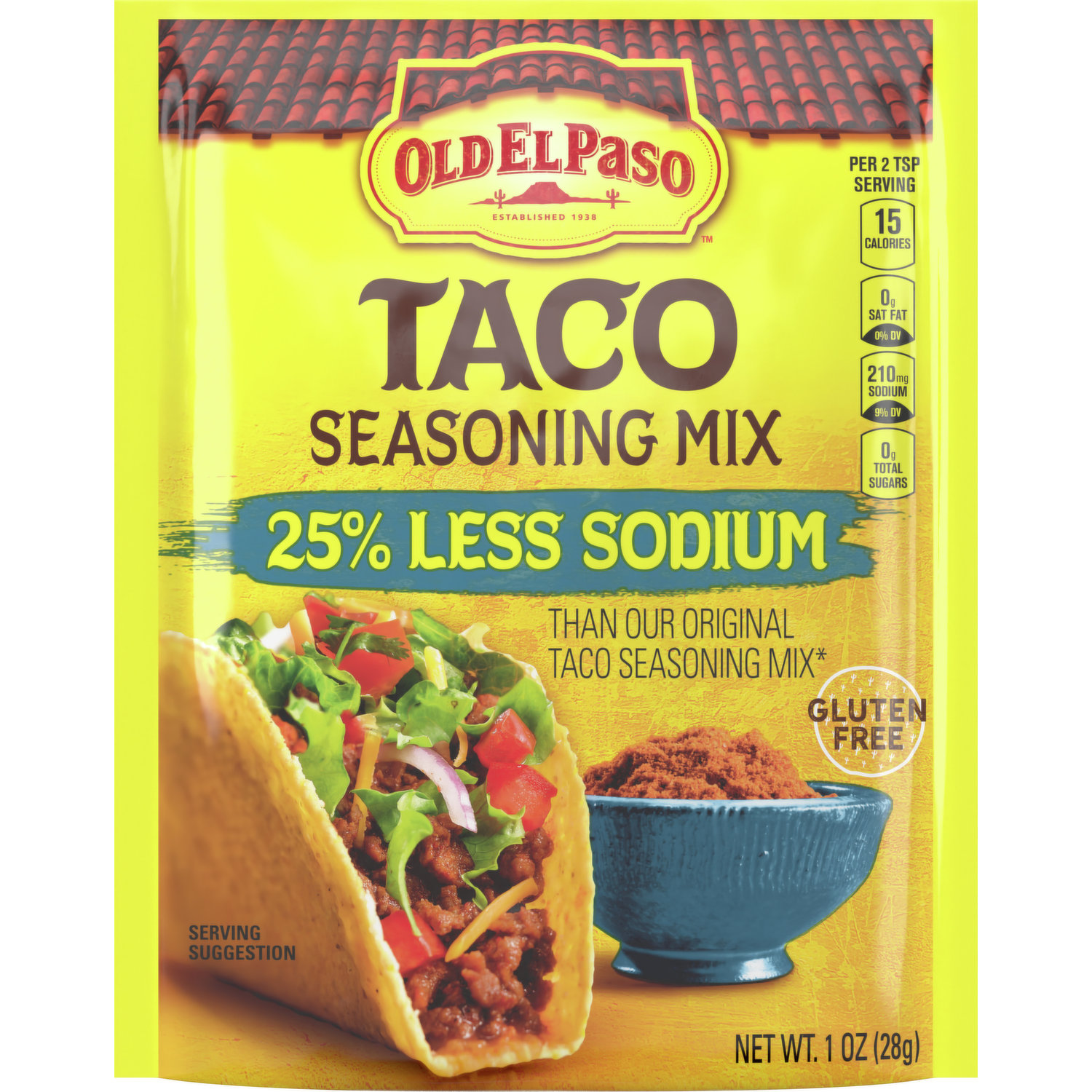 Taco Seasoning Mix, 25% Less Sodium - Old El Paso