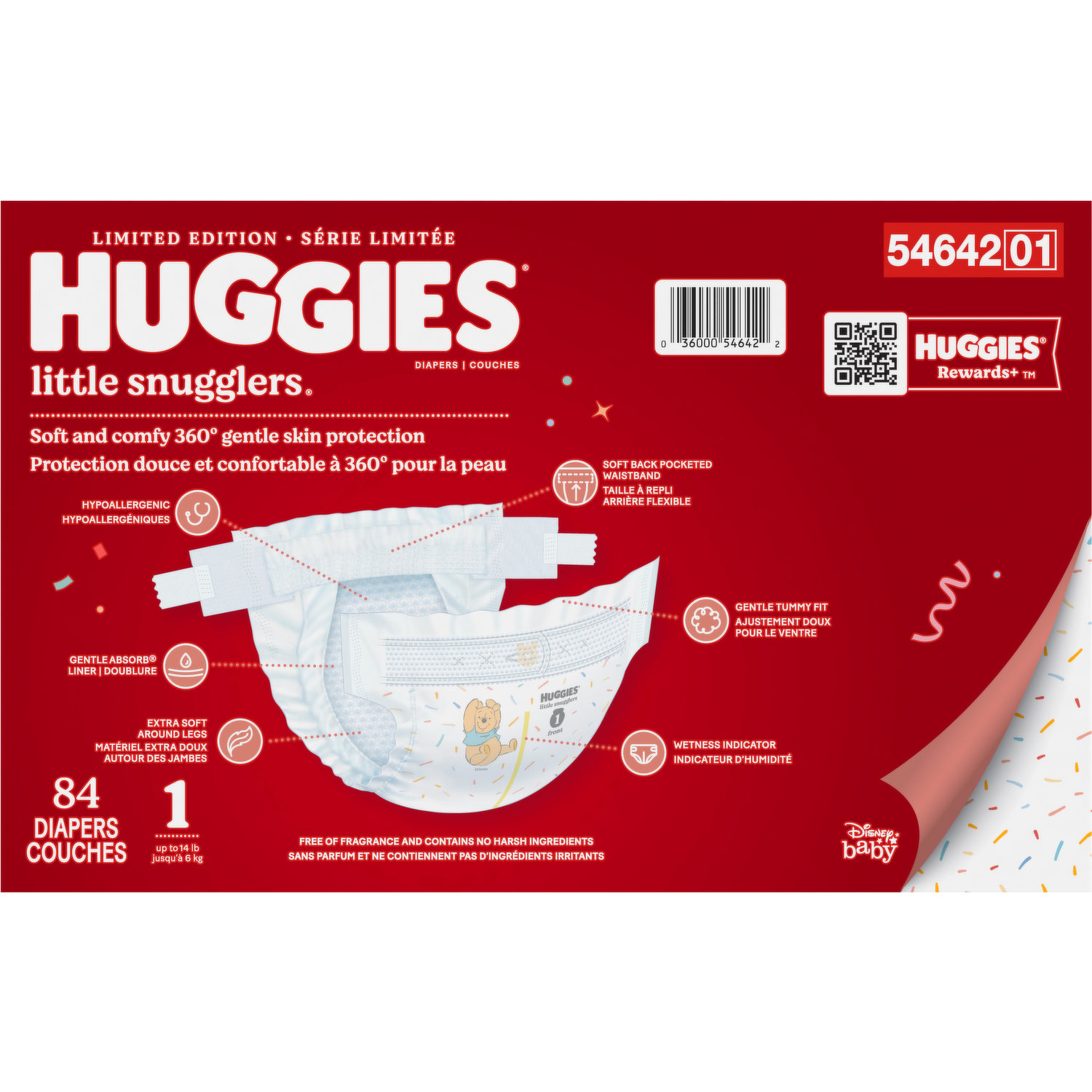 Huggies Little Snugglers Baby Diapers, Size 1 (8-14 lbs)