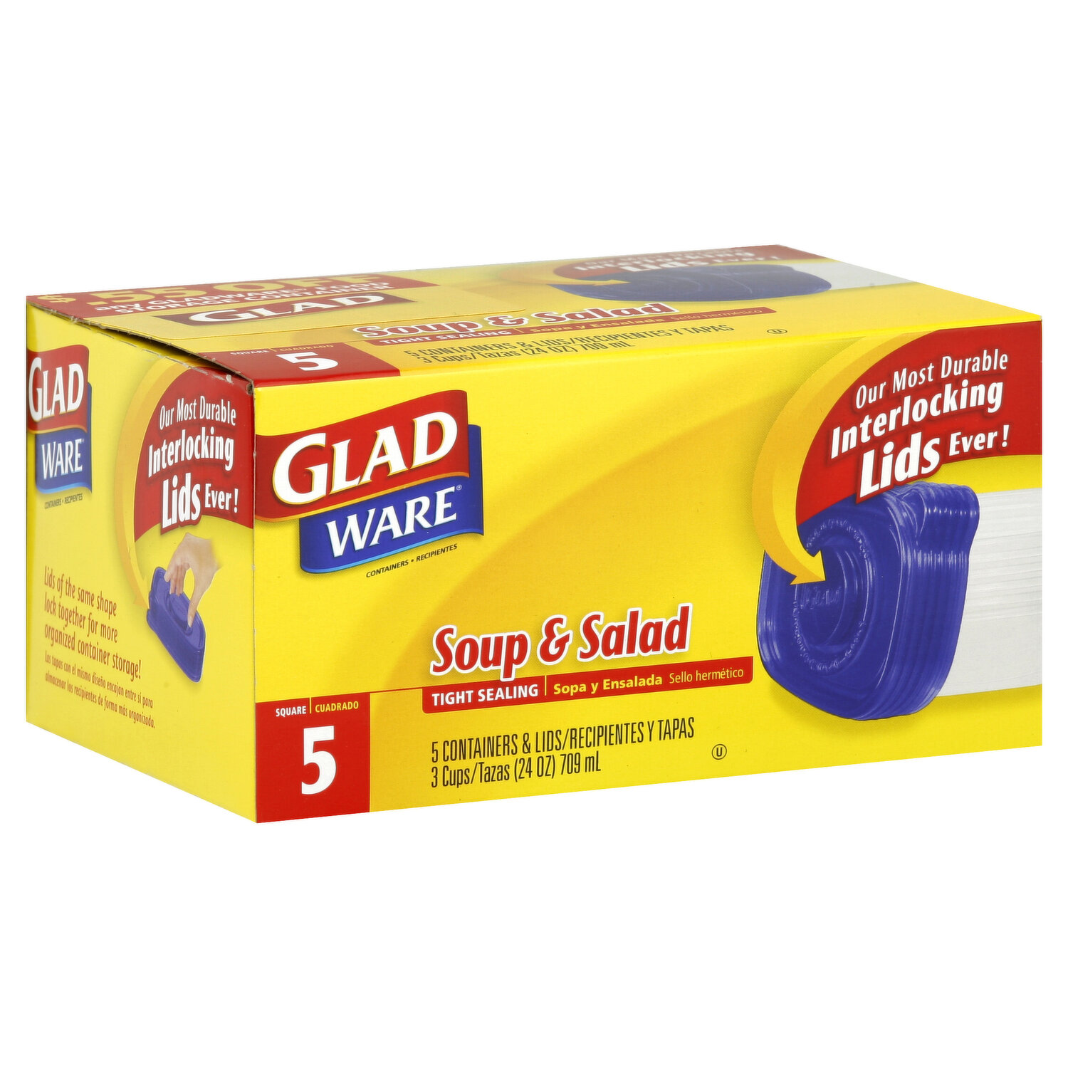 GladWare Entre Food Storage Containers with Glad Lock Tight Seal