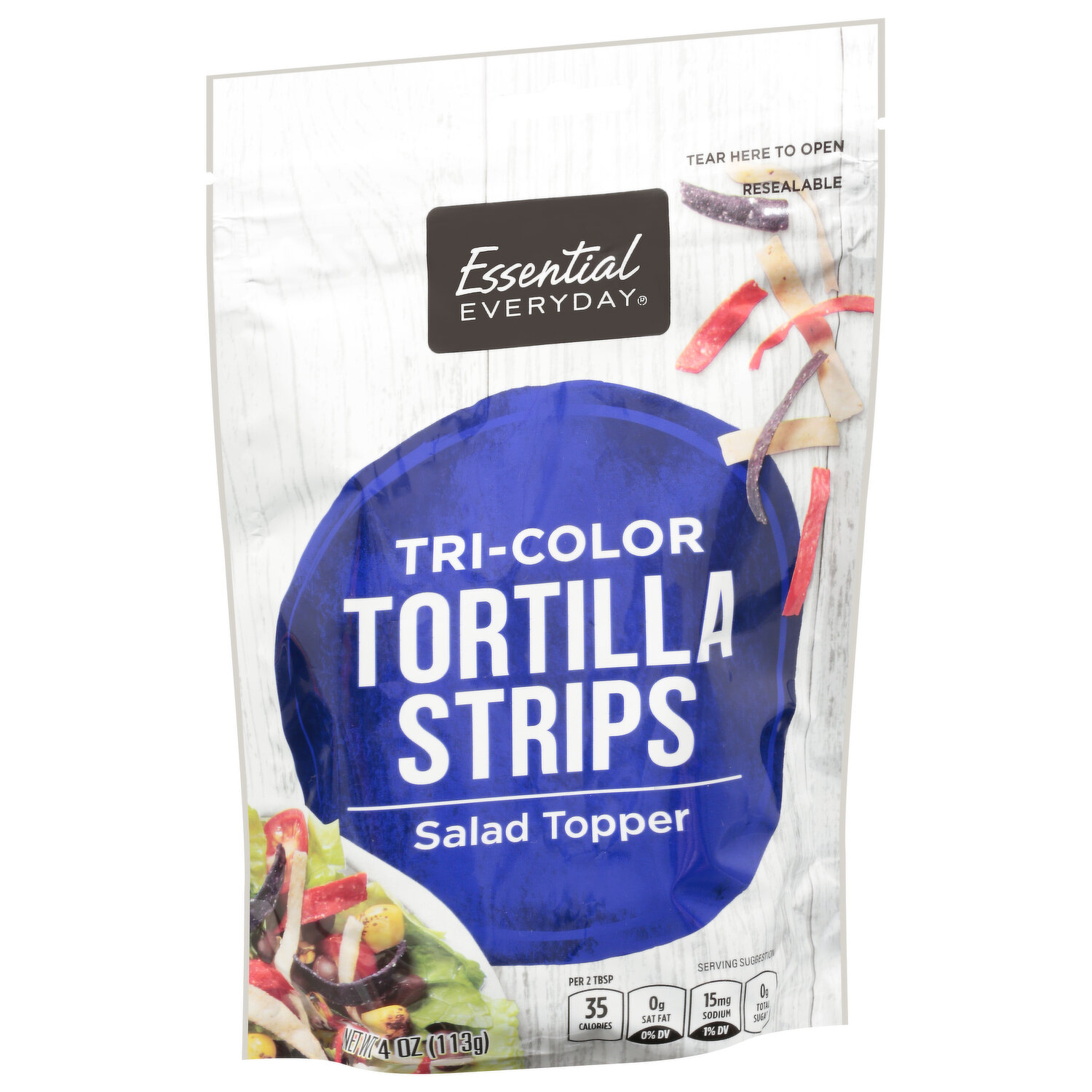 tri color tortilla strips