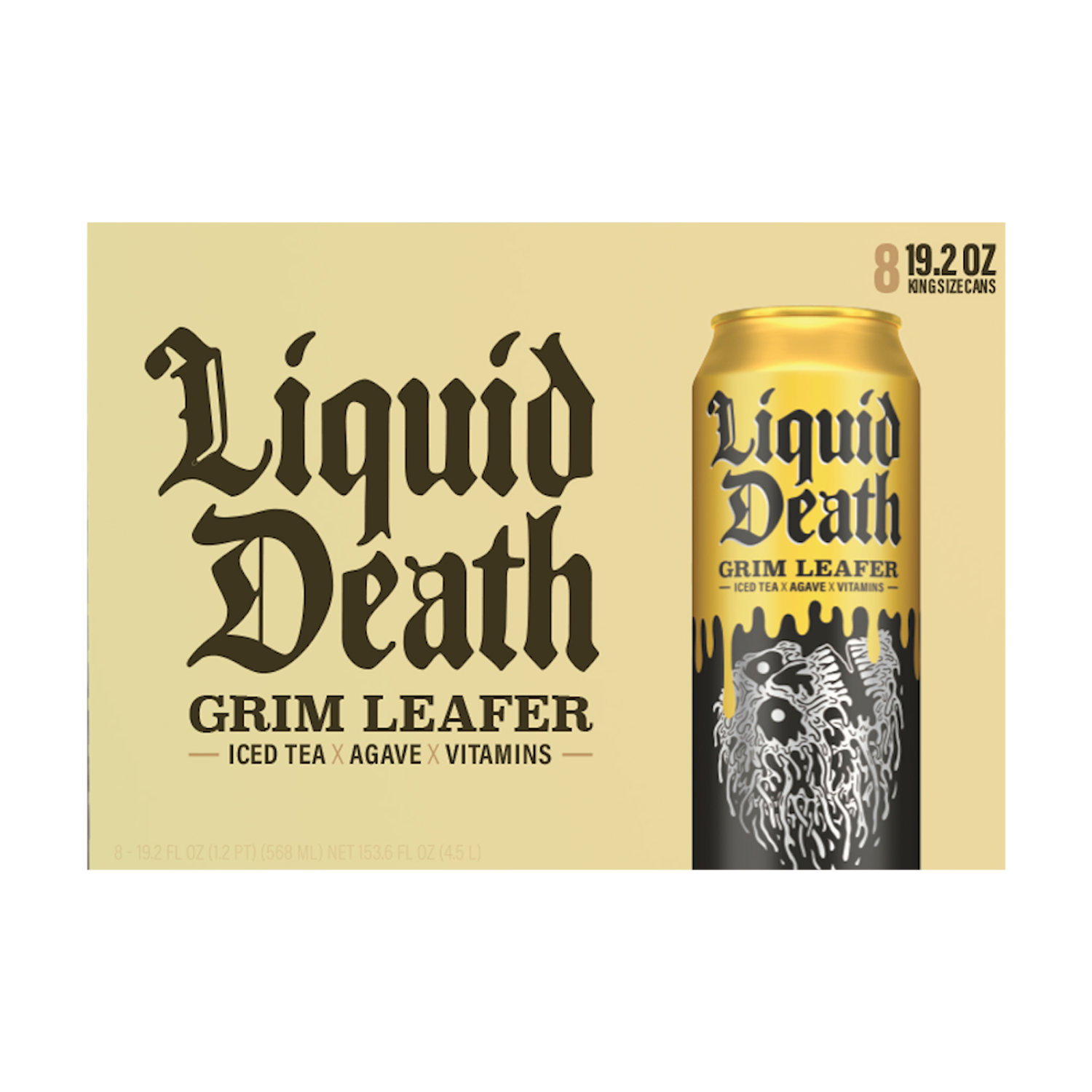 Liquid Death - Natural Artesian Mountain Water 19.2 oz (8 Pack cans)