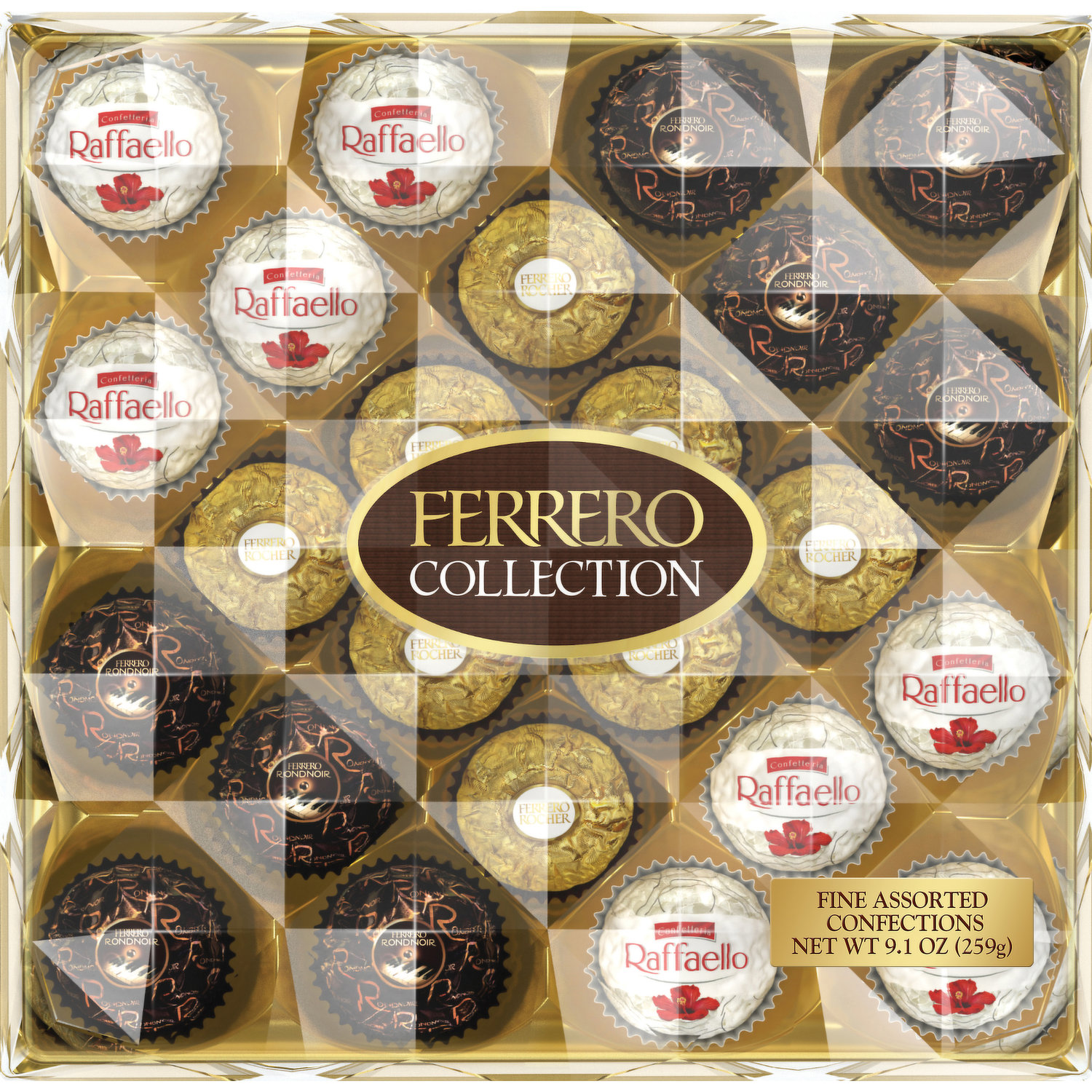 FERRERO RONDNOIR FINE DARK CHOCOLATE PEARL CENTER CANDY
