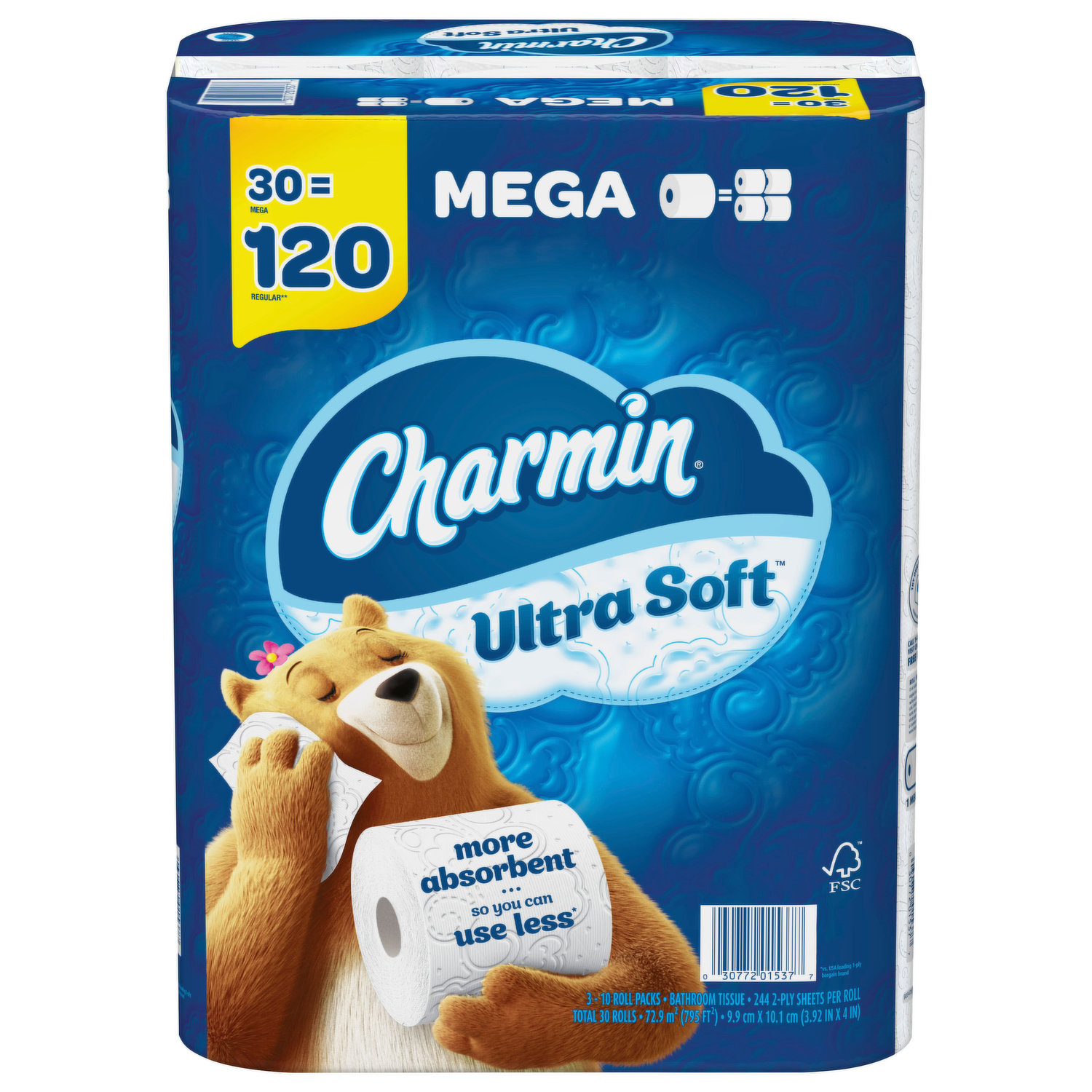 Charmin Ultra Gentle Mega Rolls Toilet Paper Tissue, 6 rolls - Baker's