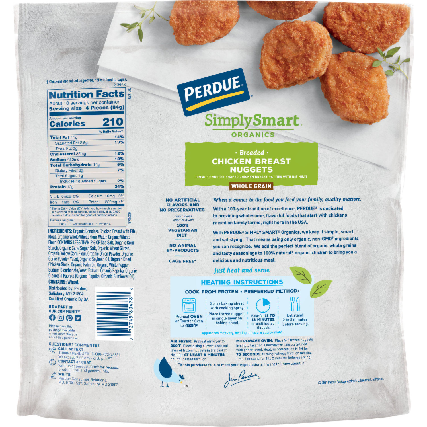 PERDUE® Chicken Breast Nuggets With Cheddar Cheese, 4106