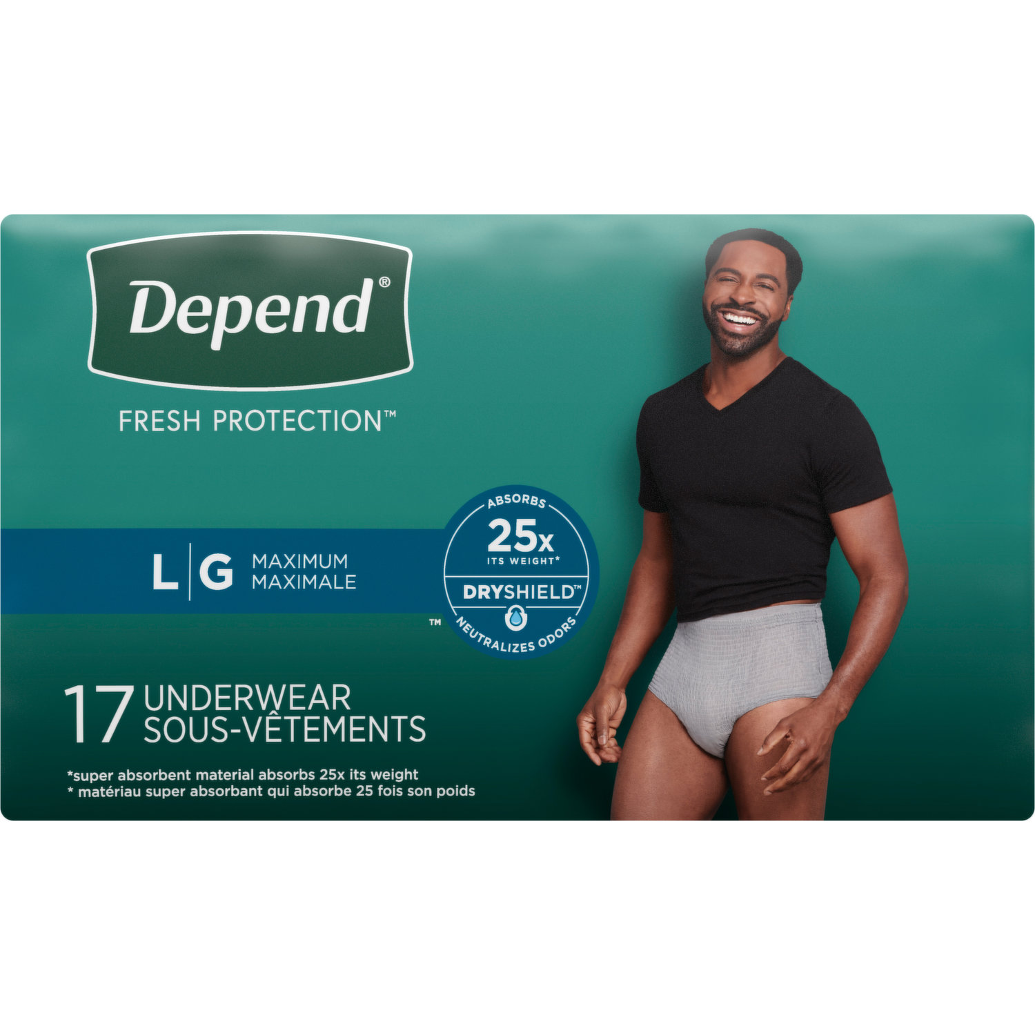 Depend Fresh Protection Incontinence Underwear for Men