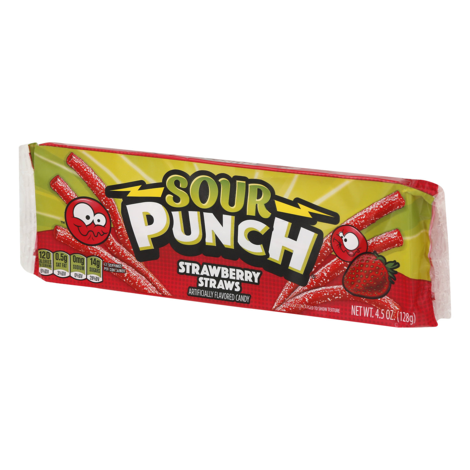 SOUR PUNCH Strawberry Straws, 4.5oz Tray