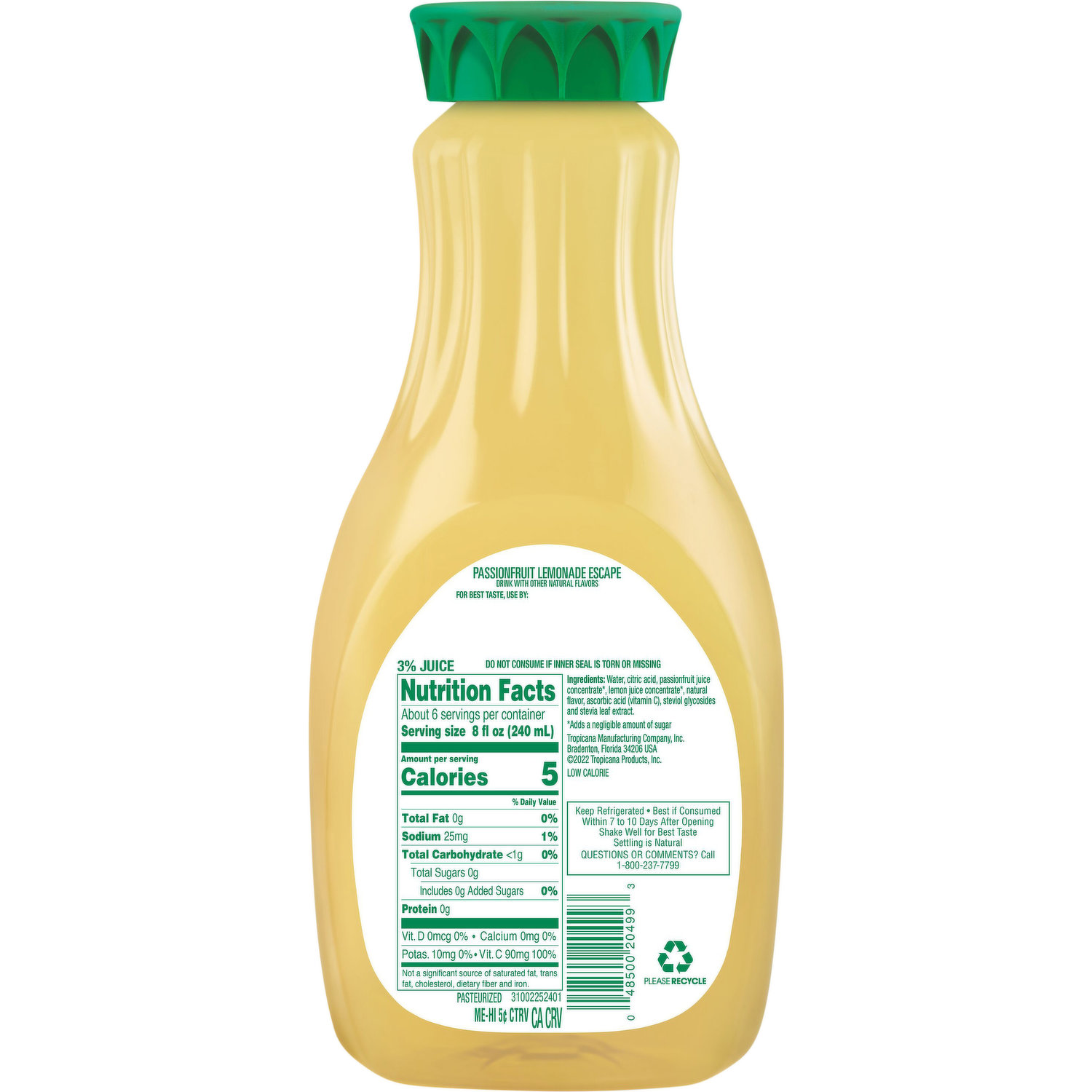 Tropicana Sugar Free Lemonade Nutrition Facts edu.svet.gob.gt