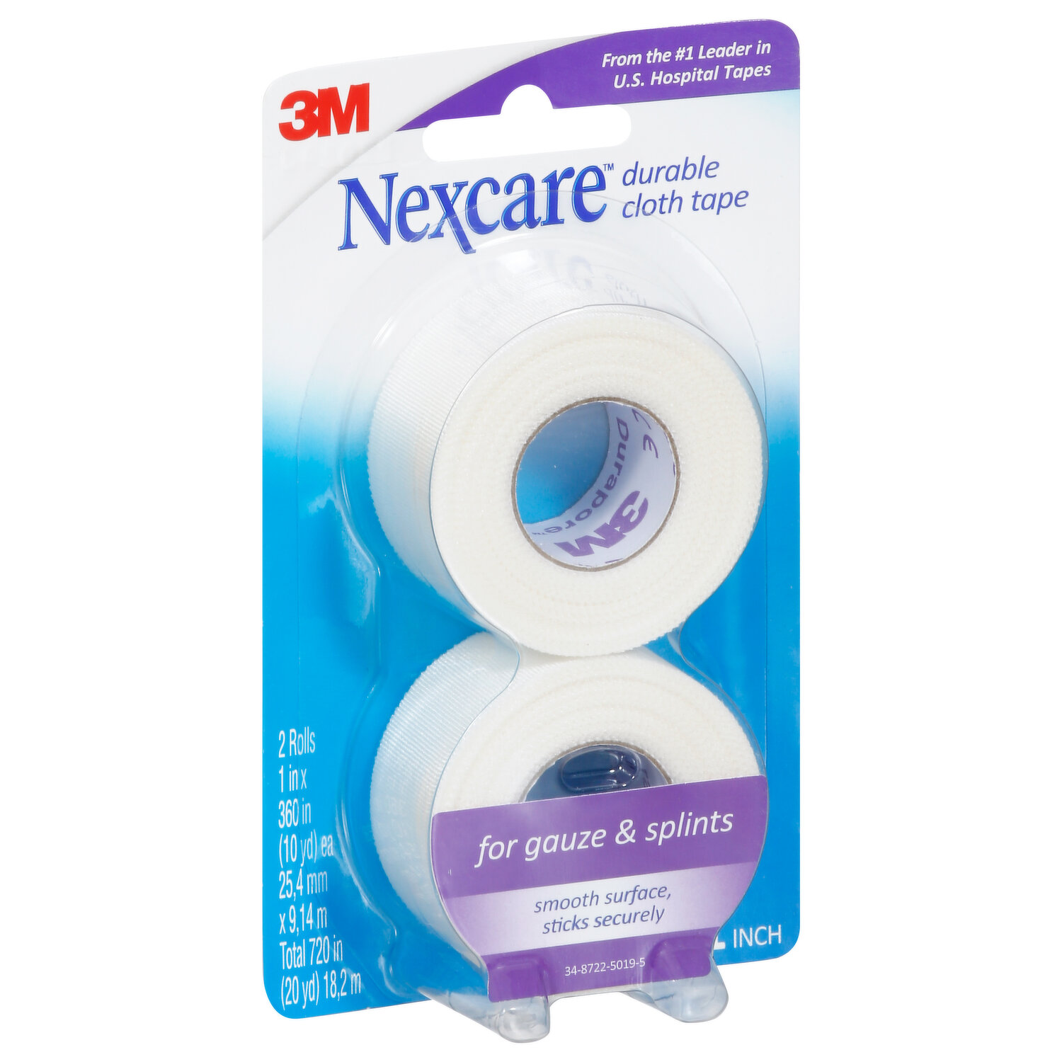 Nexcare 1 inch Durable Cloth Tape 2 ea