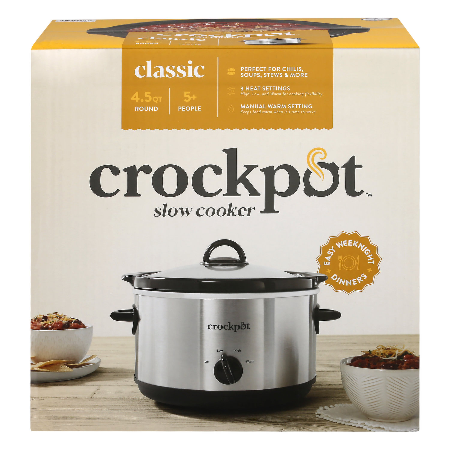  Crock-Pot Small 3 Quart Round Manual Slow Cooker