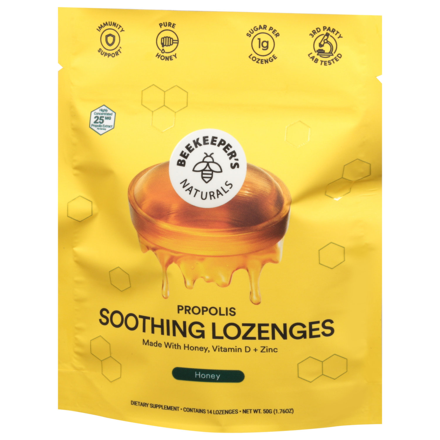 Beekeeper's Naturals B. Soothed Honey Lozenges