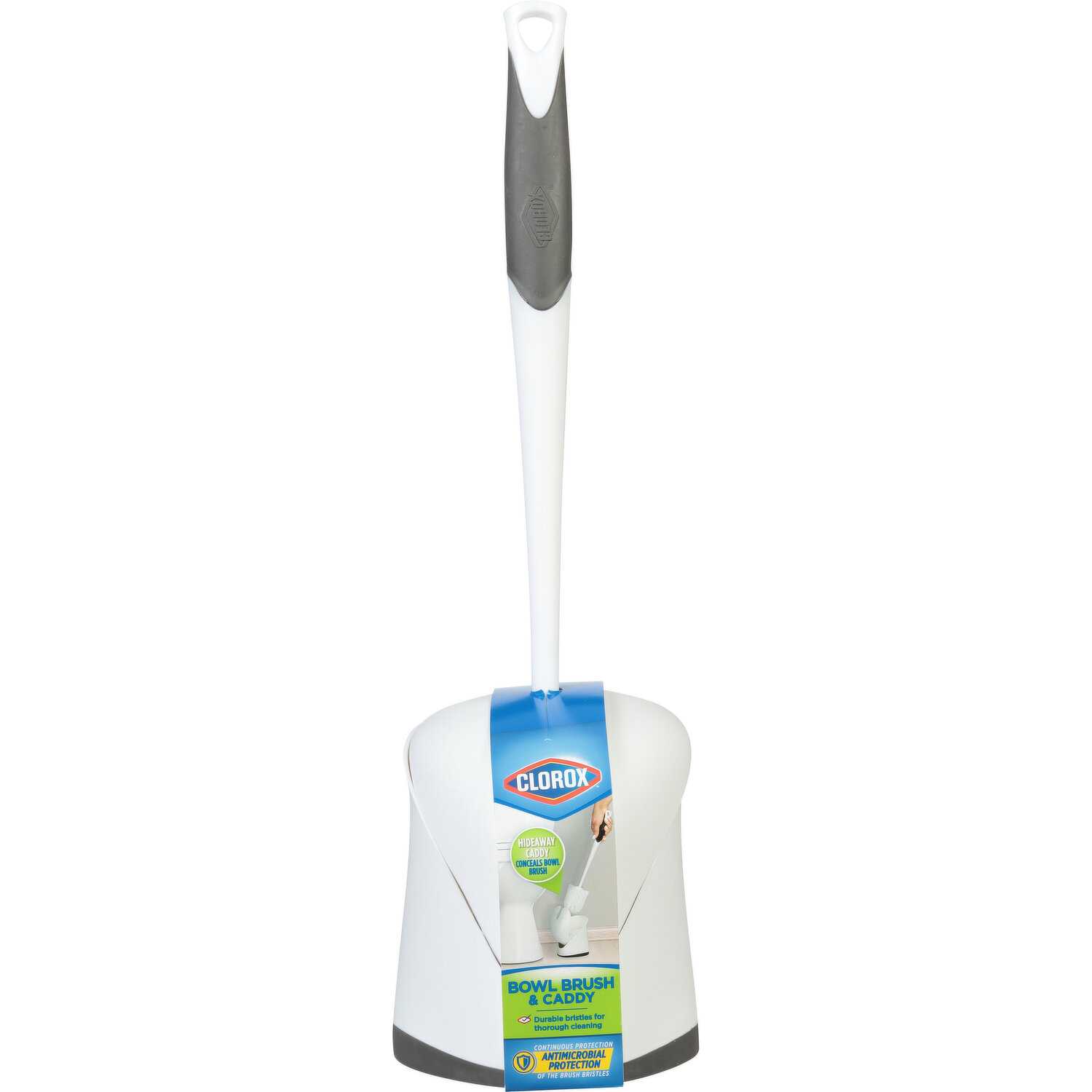 Clorox Toilet Bowl Brush with Hideaway Caddy