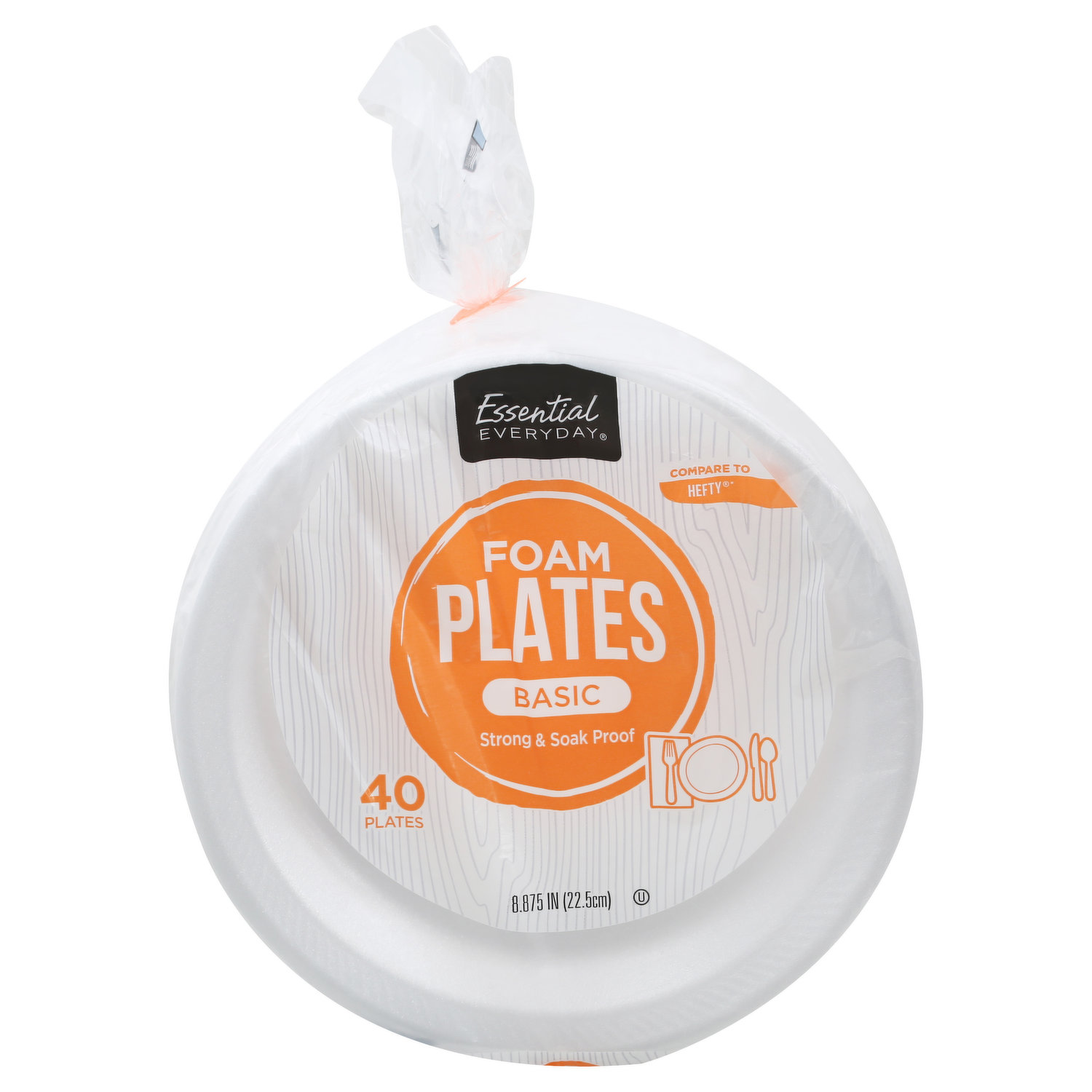 Hefty Soak Proof Tableware Foam Plates, Disposable Plates