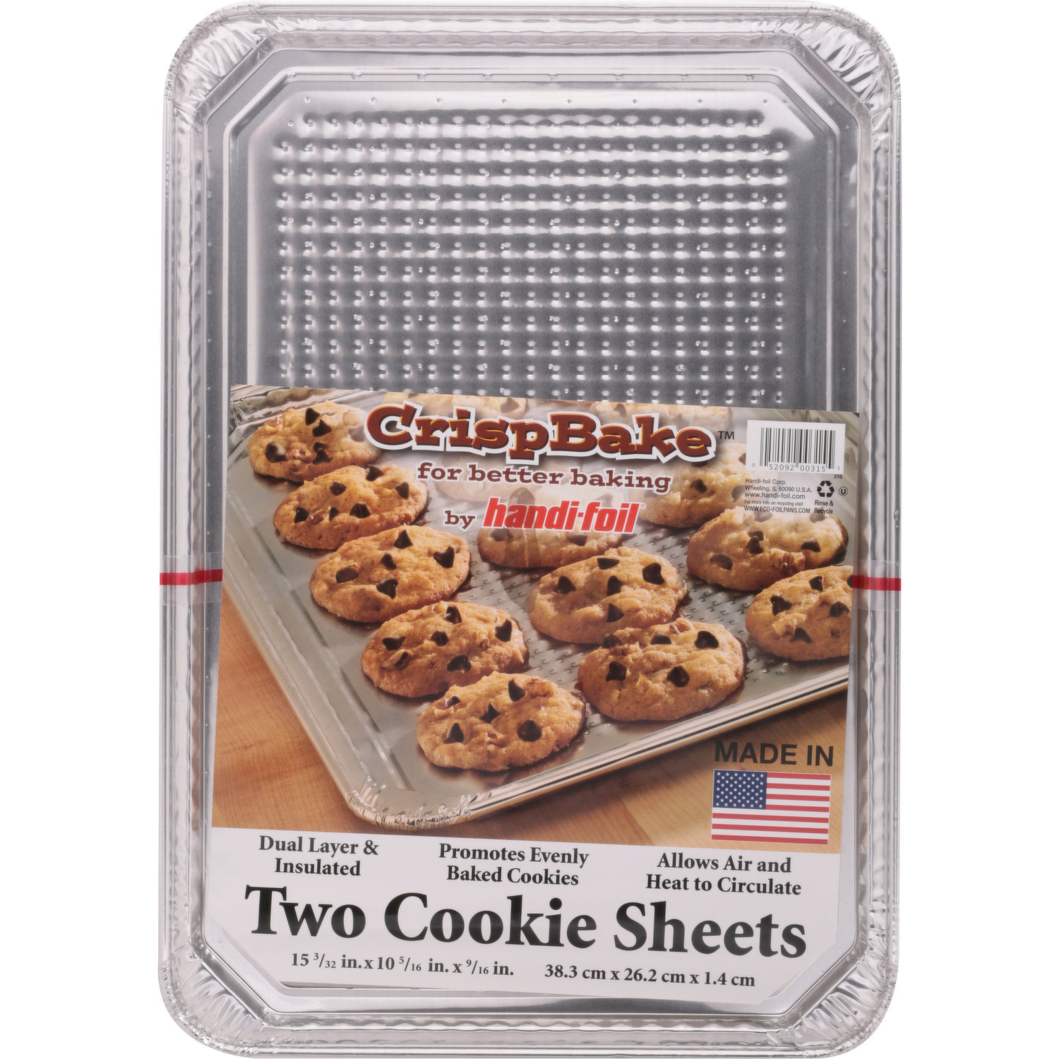 Handi-foil® CrispBake® Cookie Sheet - Silver, 2 pk / 15.1 x 10.3 in - Food  4 Less