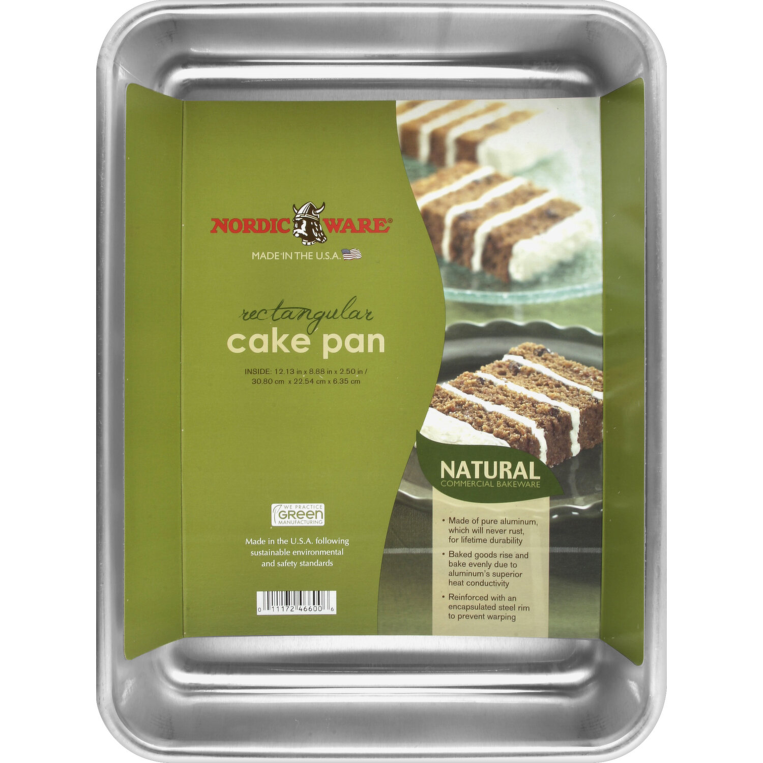 Nordic Ware Natural Aluminum Commercial Rectangular Cake Pan