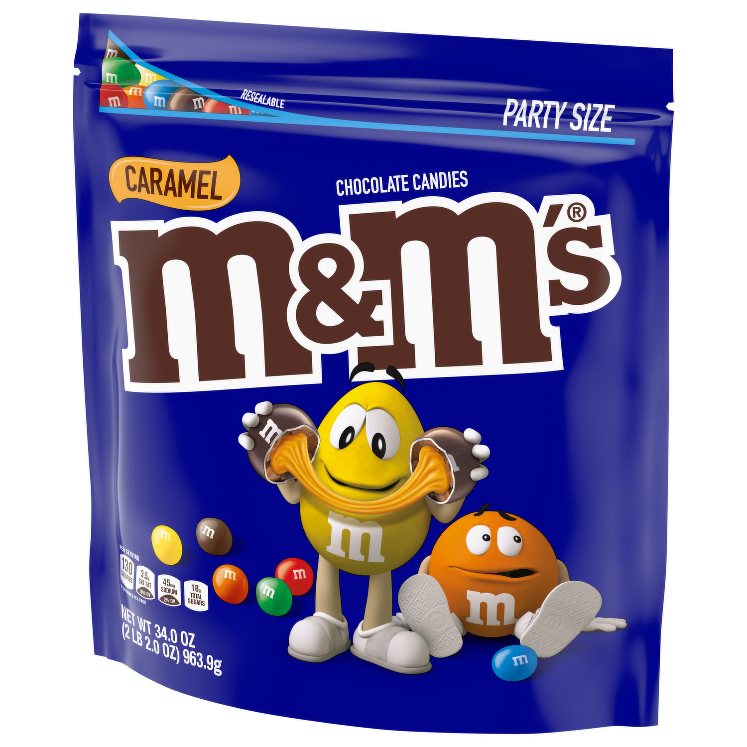 M&M'S Caramel Chocolate Candy Party Size 34-Ounce Bag